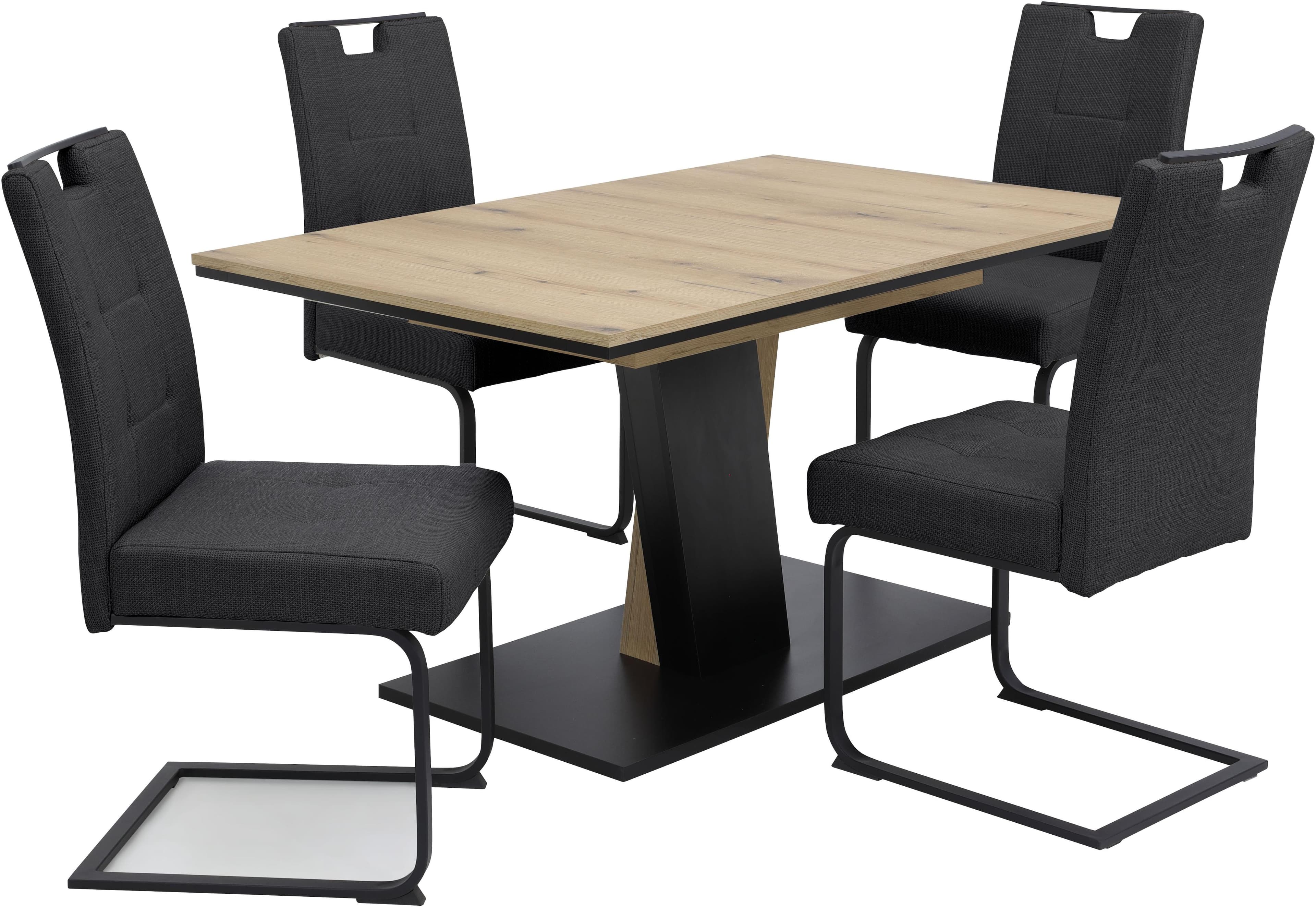 Essgruppe HELA BEKE Grau Evoke Eiche Synchron-Auszug