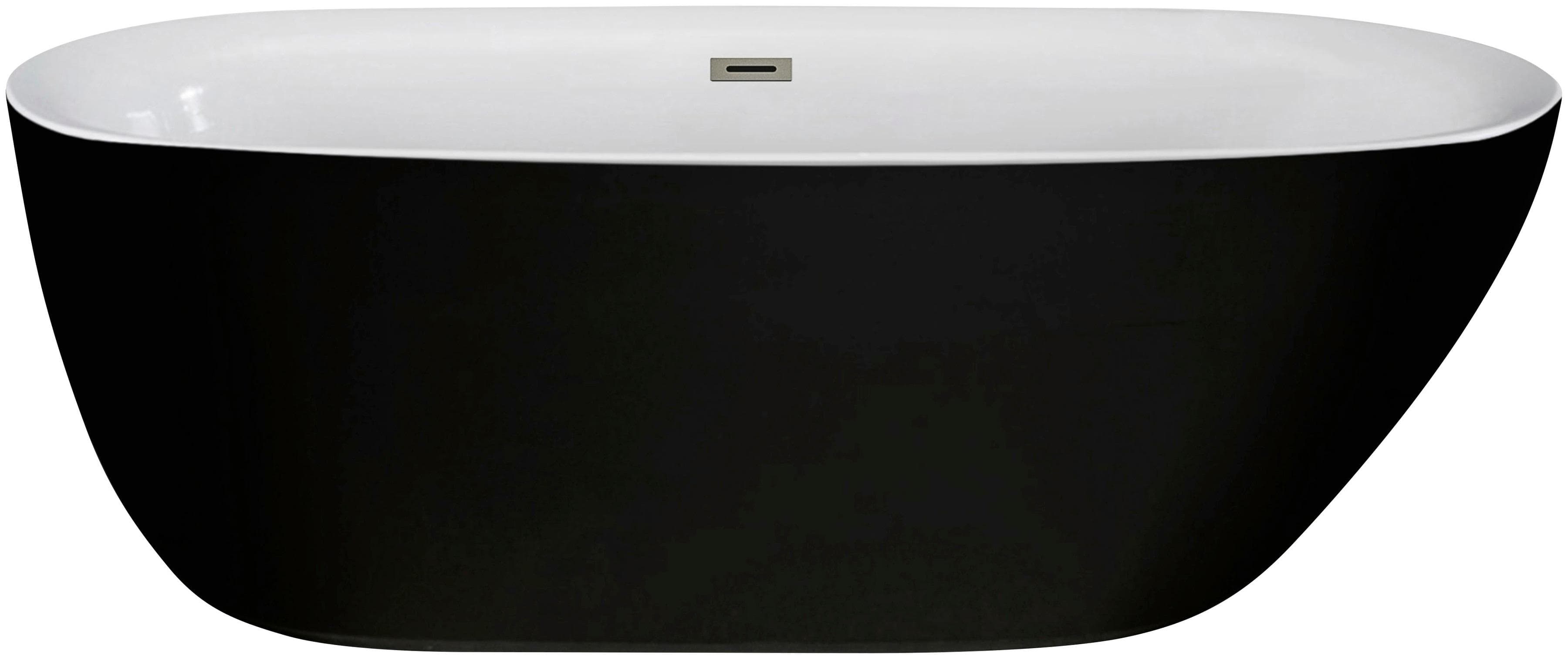 Badewanne SANOTECHNIK Melbourne Acryl Freistehend Schwarz