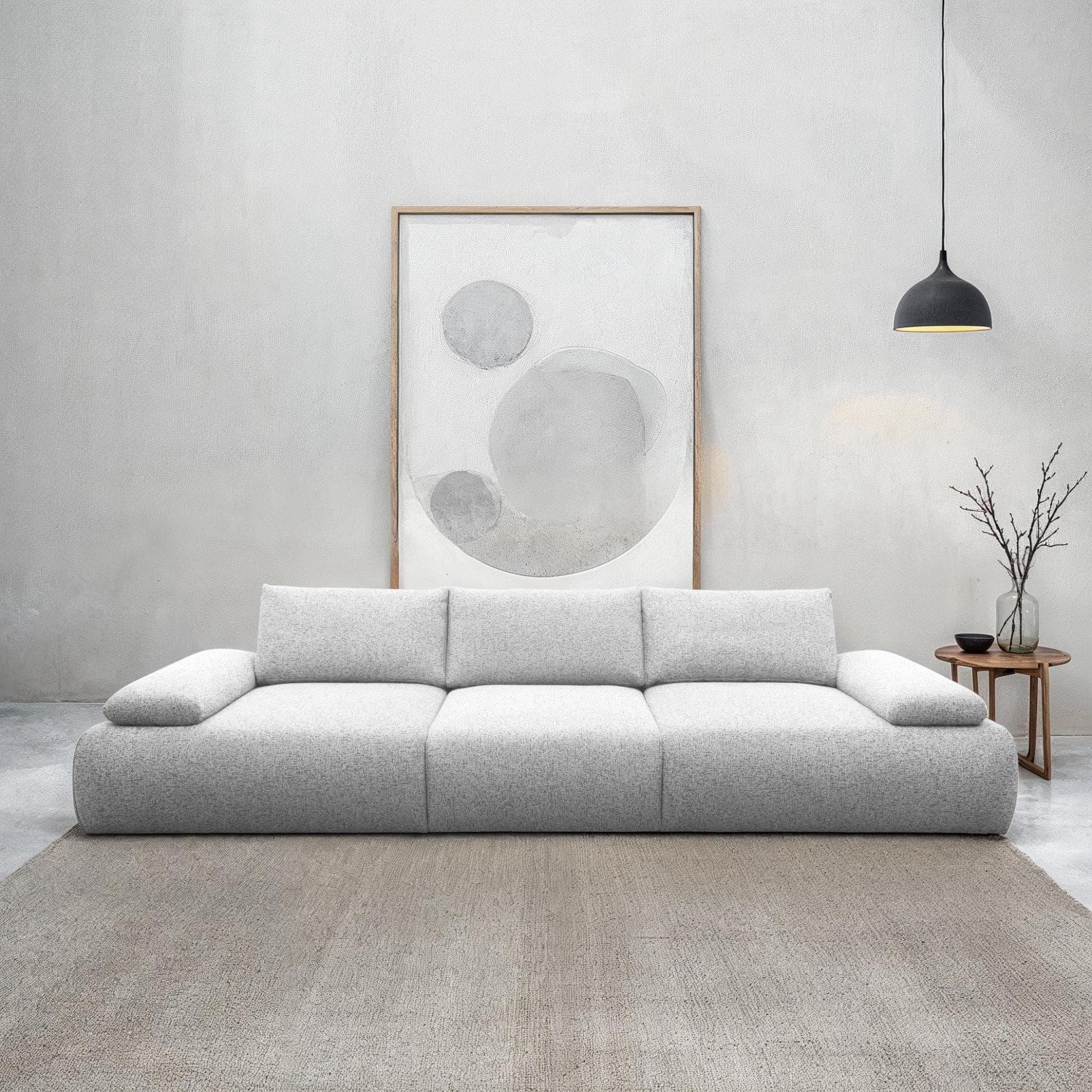 Big-Sofa DOMO COLLECTION Évora Megasofa Breite 324 cm Silber Federkern