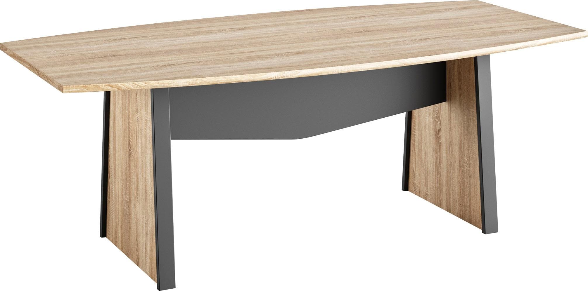 Konferenztisch GAMI MAMBO Eiche Sonoma/Schwarz 204x105x74 cm