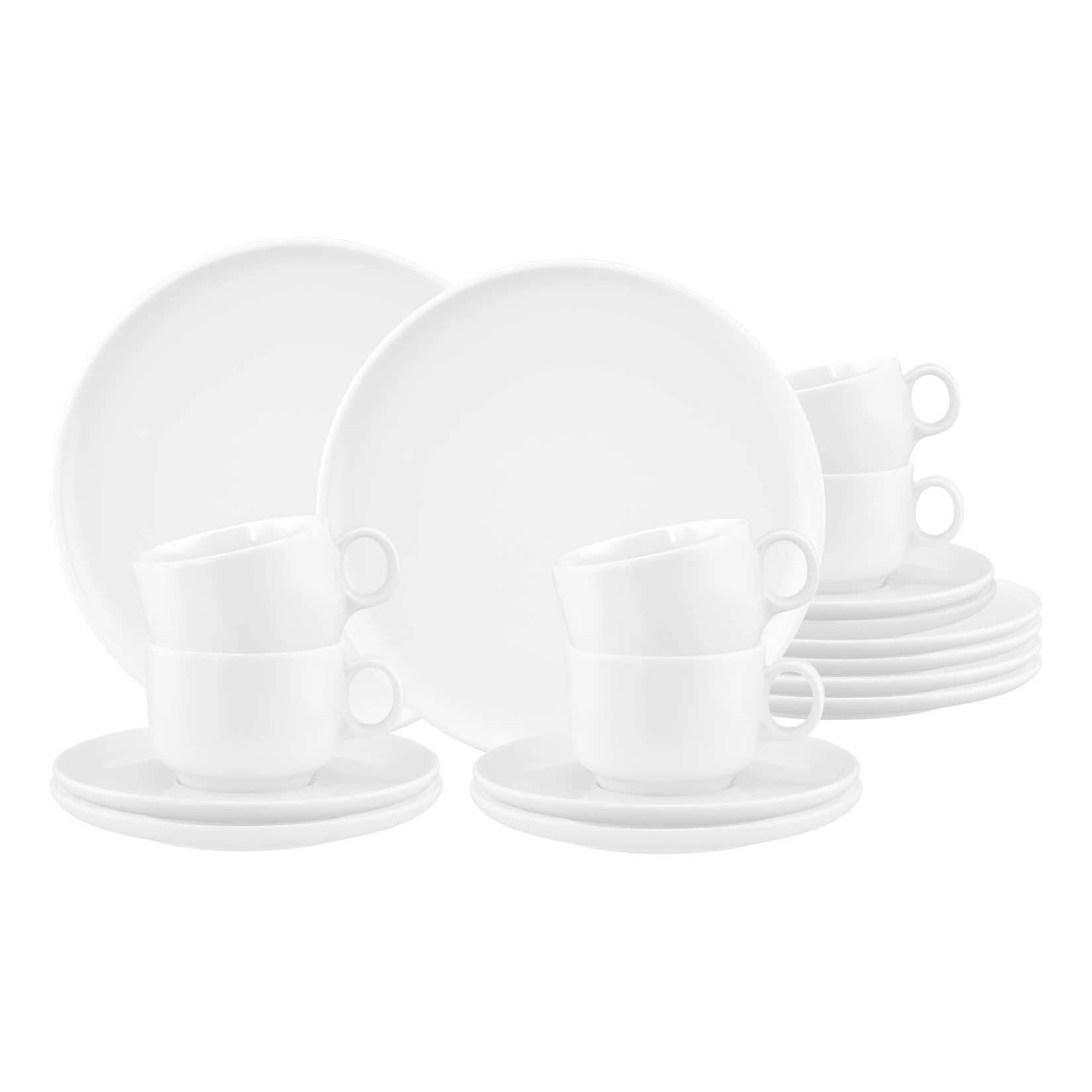 Kaffeeservice Seltmann Weiden Sento Home 18-teilig Weiß Porzellan