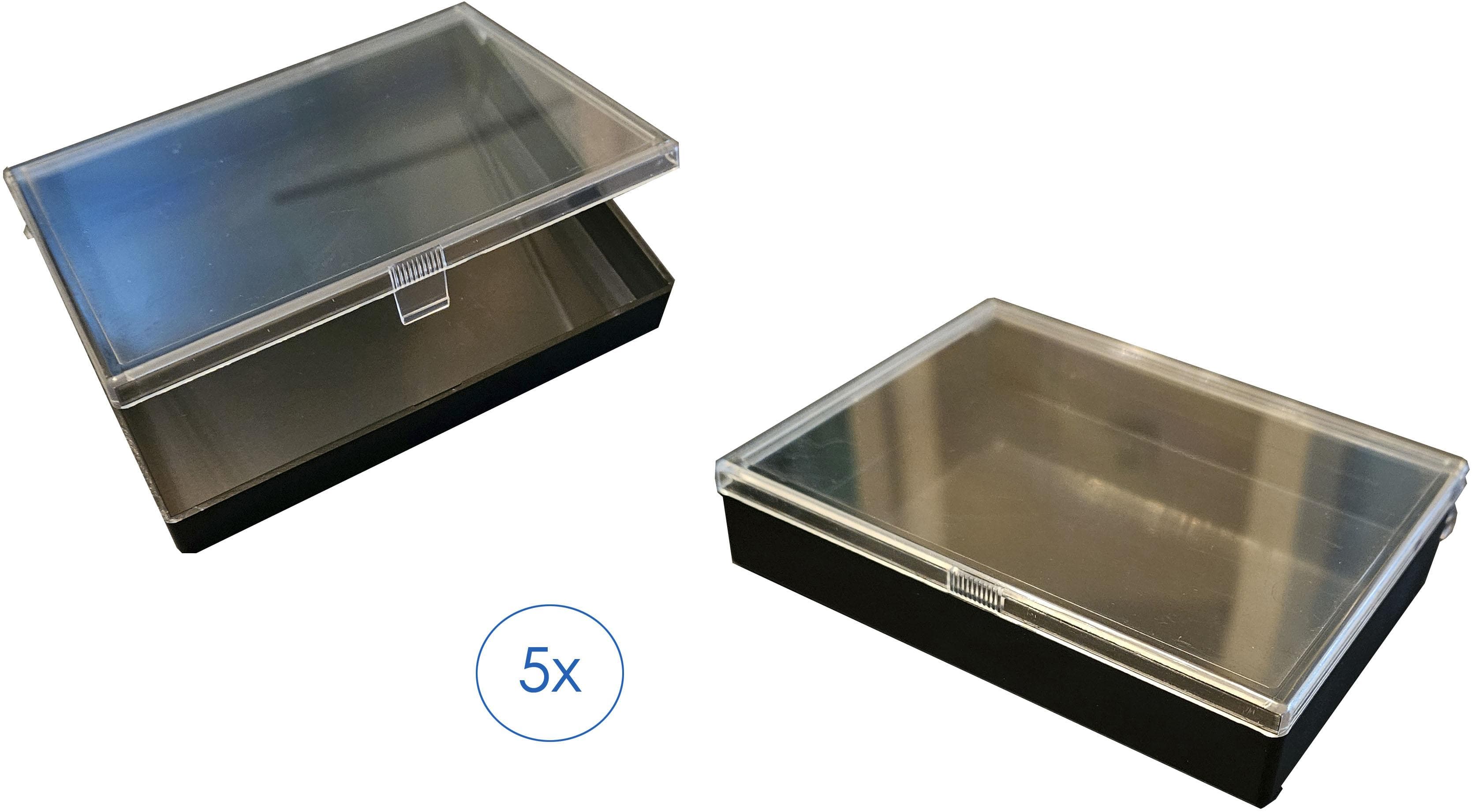 Ruco Aufbewahrungsdose Sortierdose 5er Set Schwarz Transparent