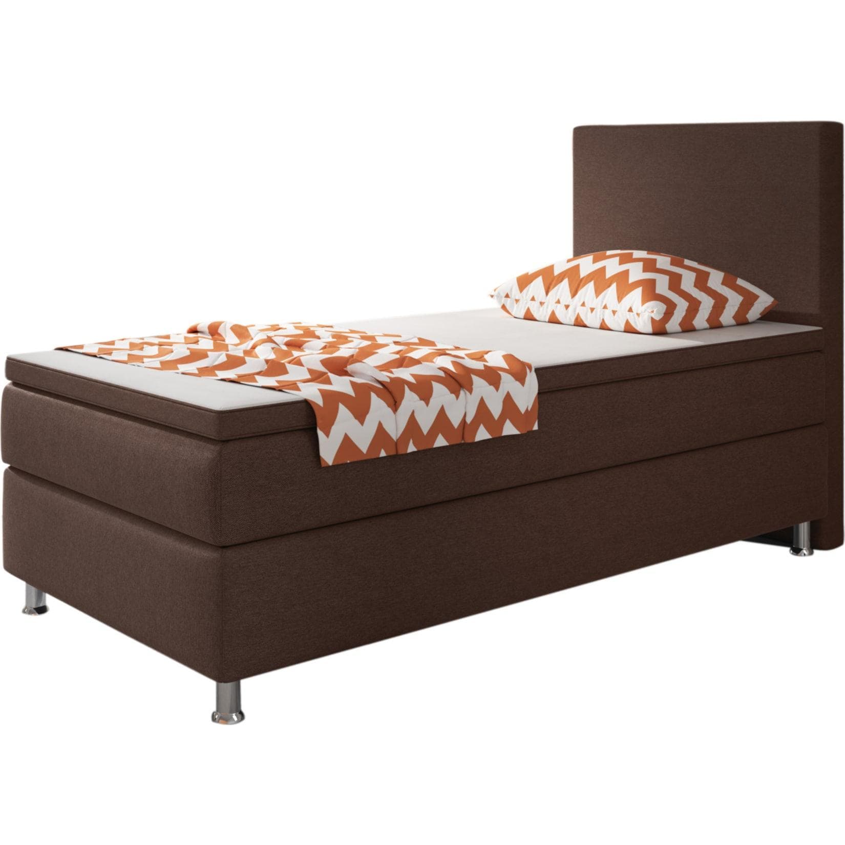 Inter Trading Boxspringbett Berlin Braun 90x200 cm