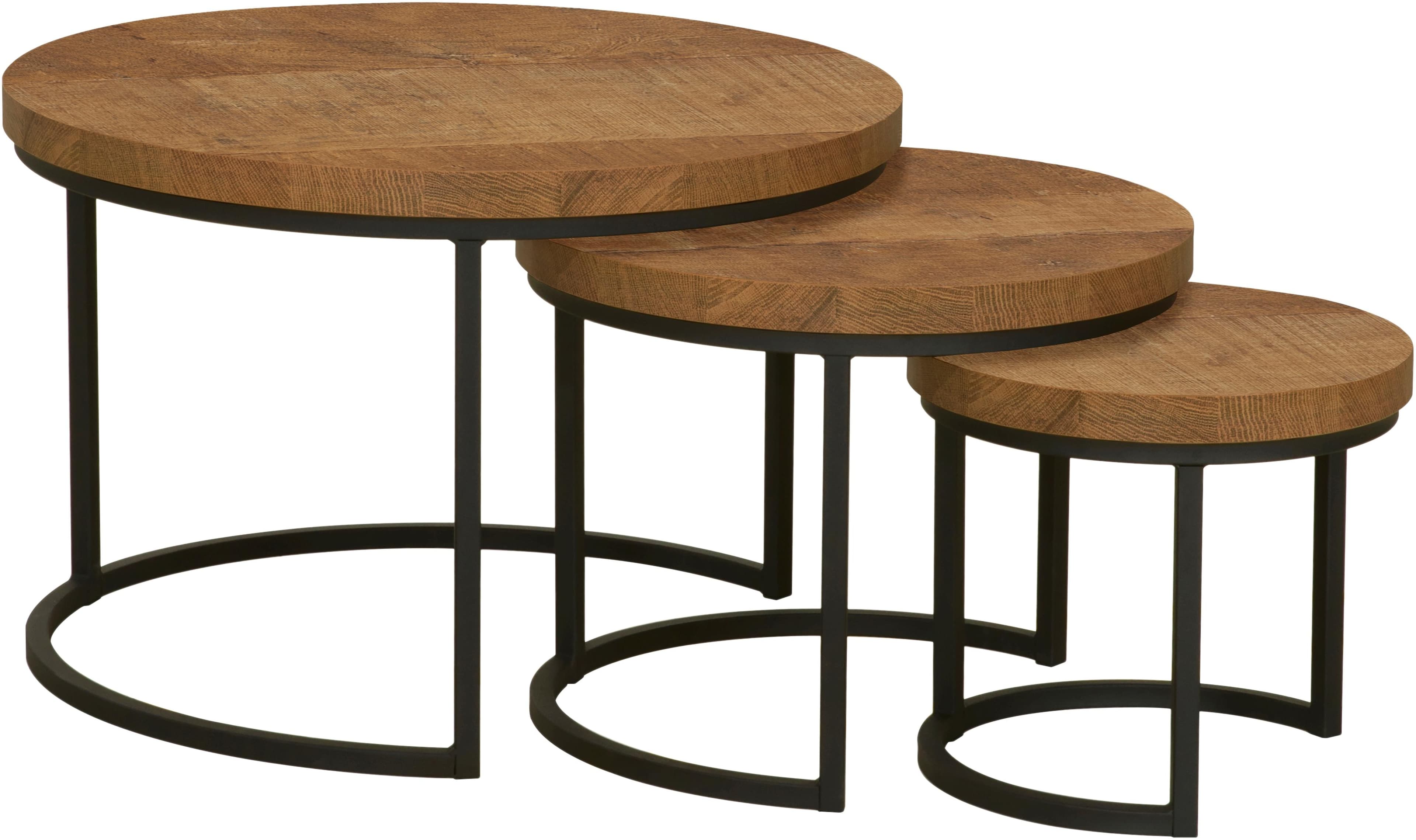 OMG Design Hugo Couchtisch Set: Landhaus-Stil Beistelltische