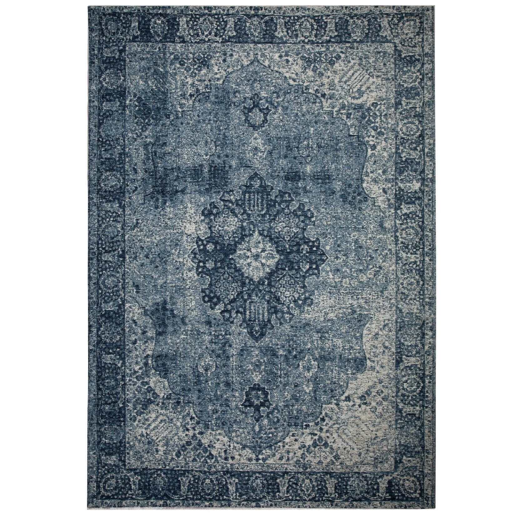 Vielseitiger Vintage Teppich "Coquet Tara" Blau Kadima Design