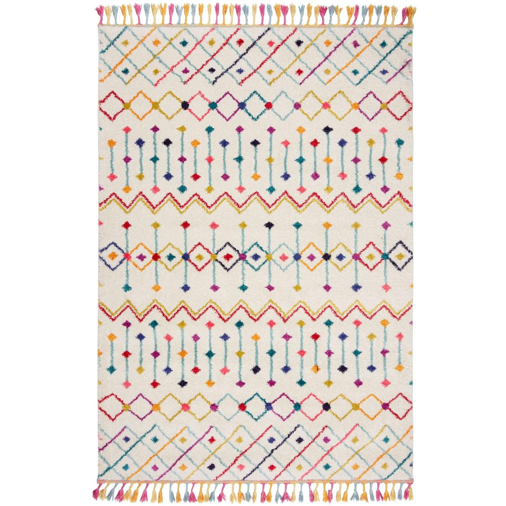 Moderner Berber-Teppich mit Fransen "Arun Gina" 80x150 cm Kadima Design