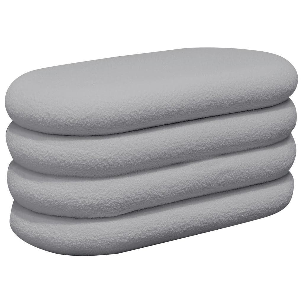 Xora Truhenbank Hellgrau Holz Textil Pappel Sperrholz