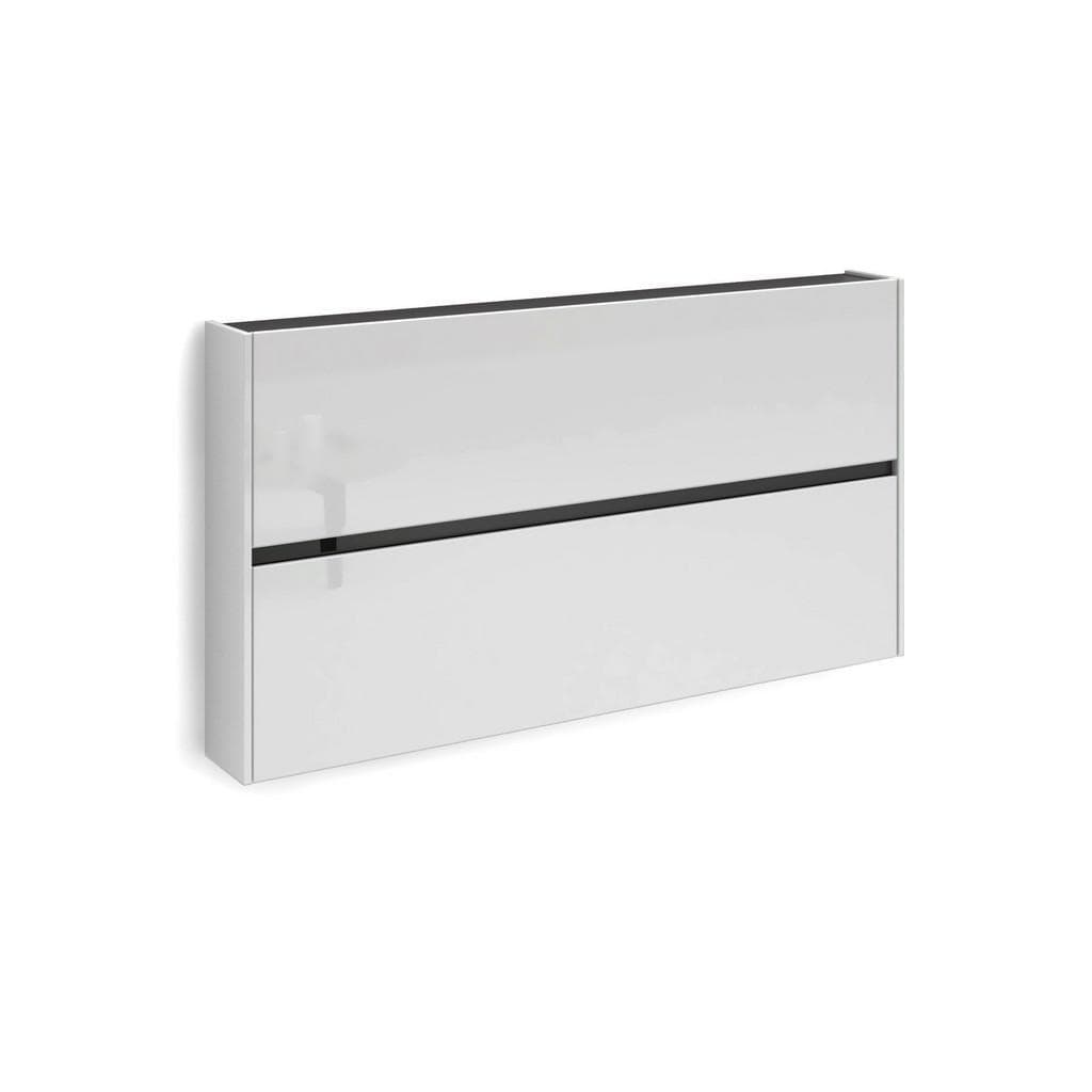 Schuhkipper Weiß Hochglanz Holzwerkstoff