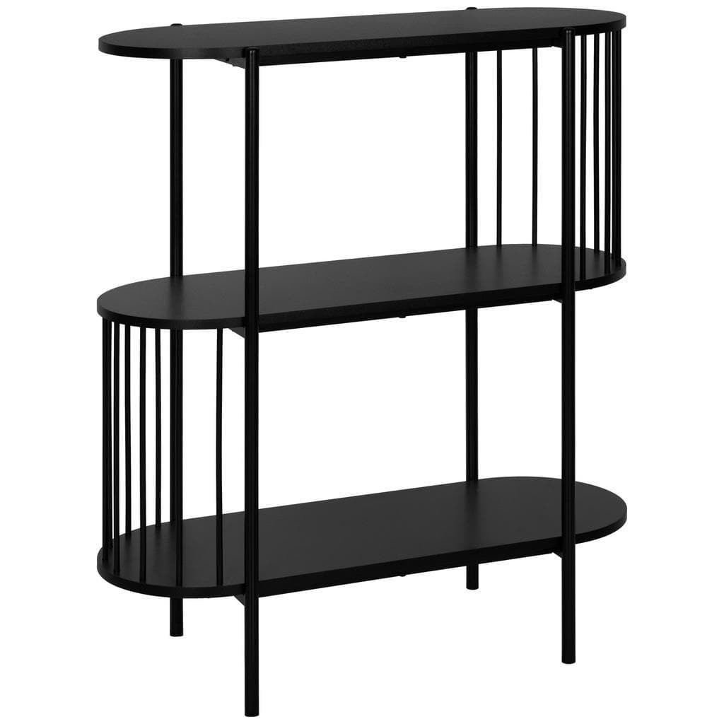 Xora Regal Schwarz Holzwerkstoff 3 Fächer