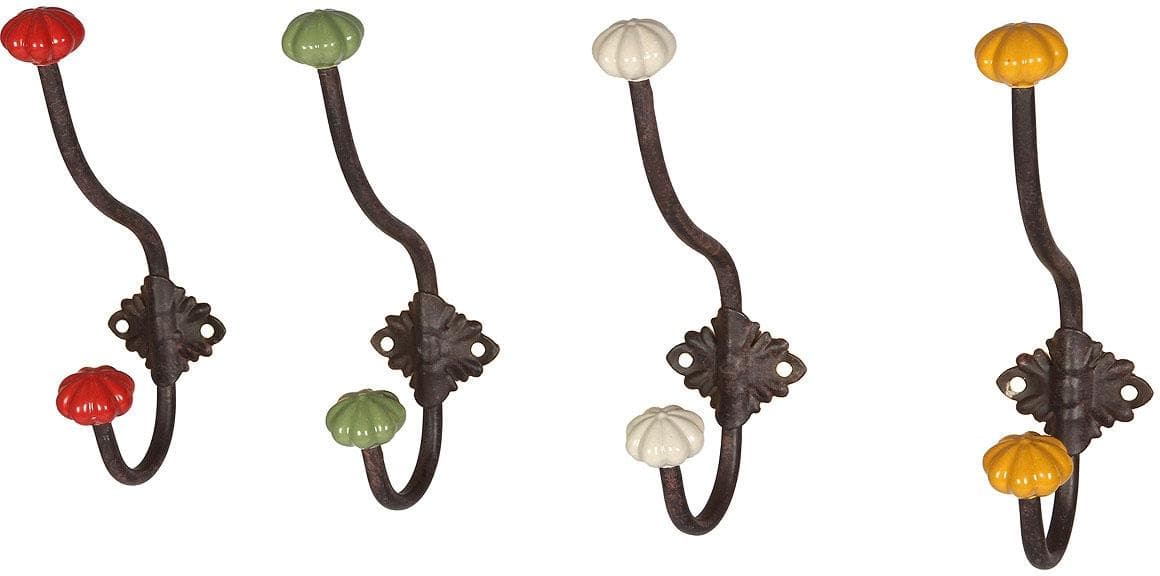 Garderobenhaken AMBIENTE HAUS Keramik Gelb Eisen