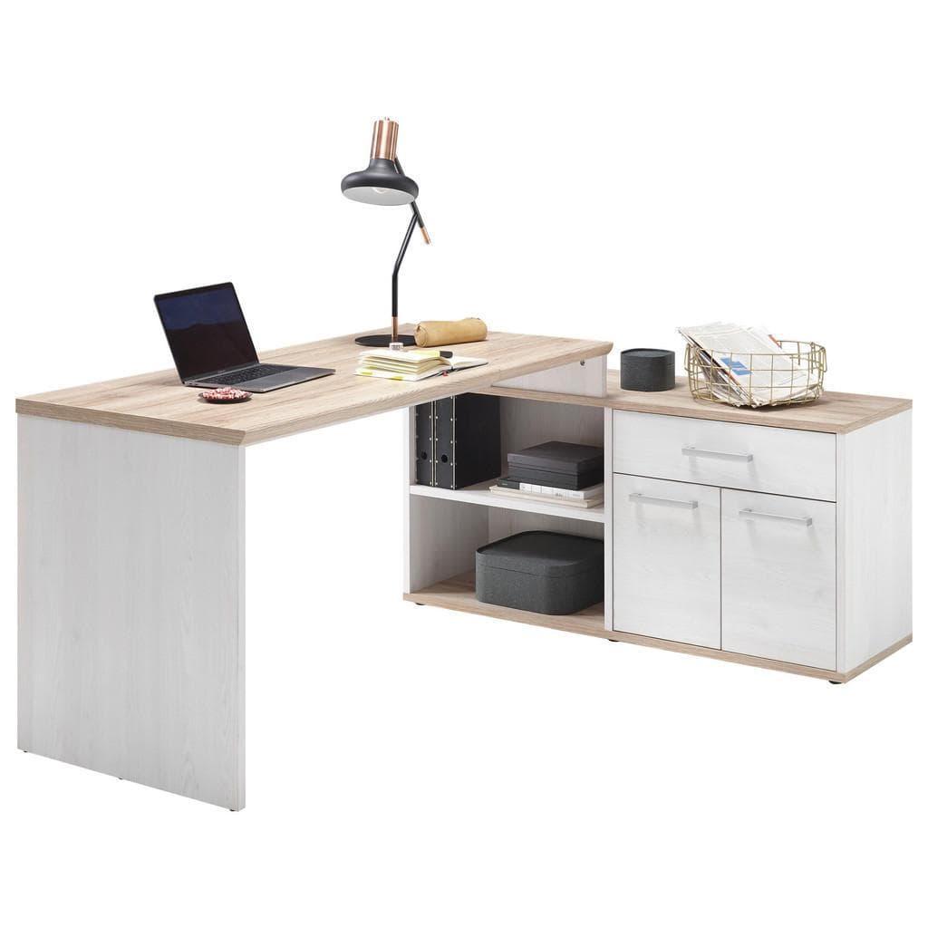 Eckschreibtisch Romance - Landhausstil mit Sideboard