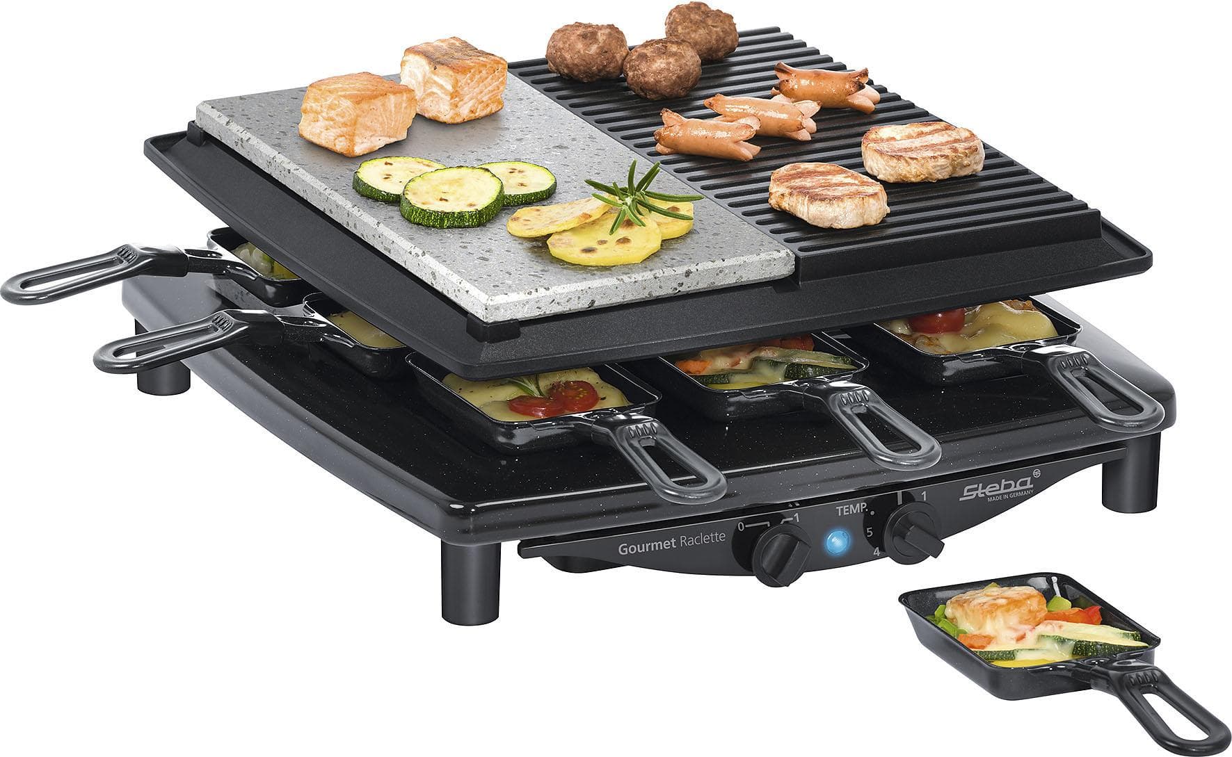 STEBA Raclette RC 4 Plus Schwarz 6-8 Personen