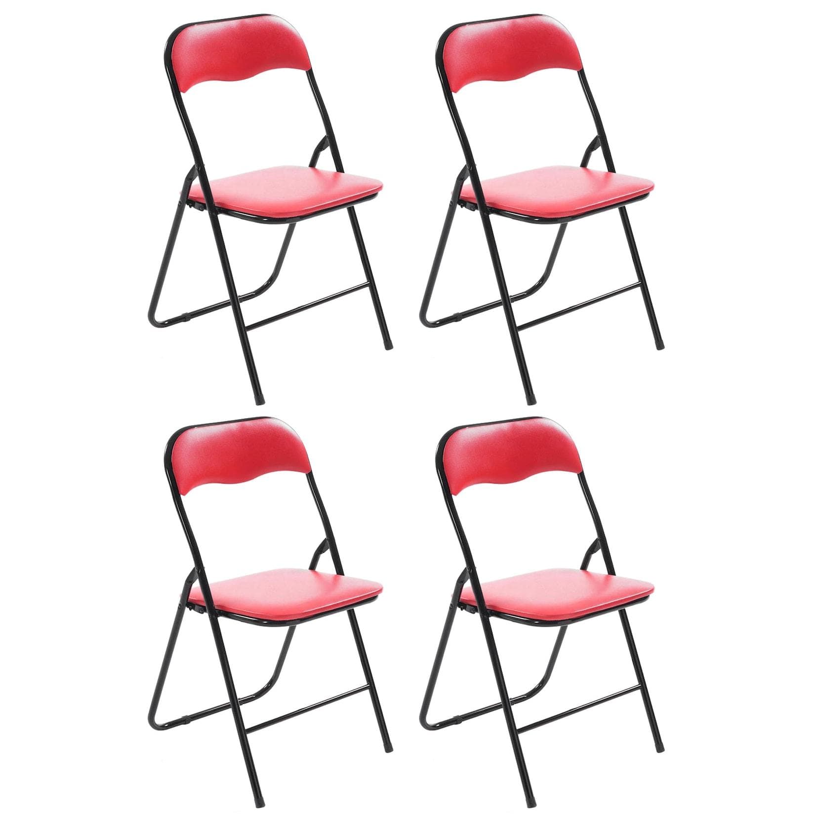 CLP 4er Set Klappstuhl Felix Gepolstert Kunstleder PVC