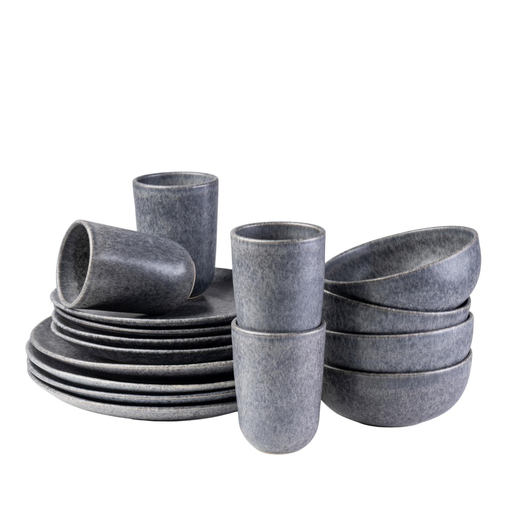 Kombiservice GIPFELSTÜCK Geschirr-Set Steinzeug 16 Teile für 4 Personen