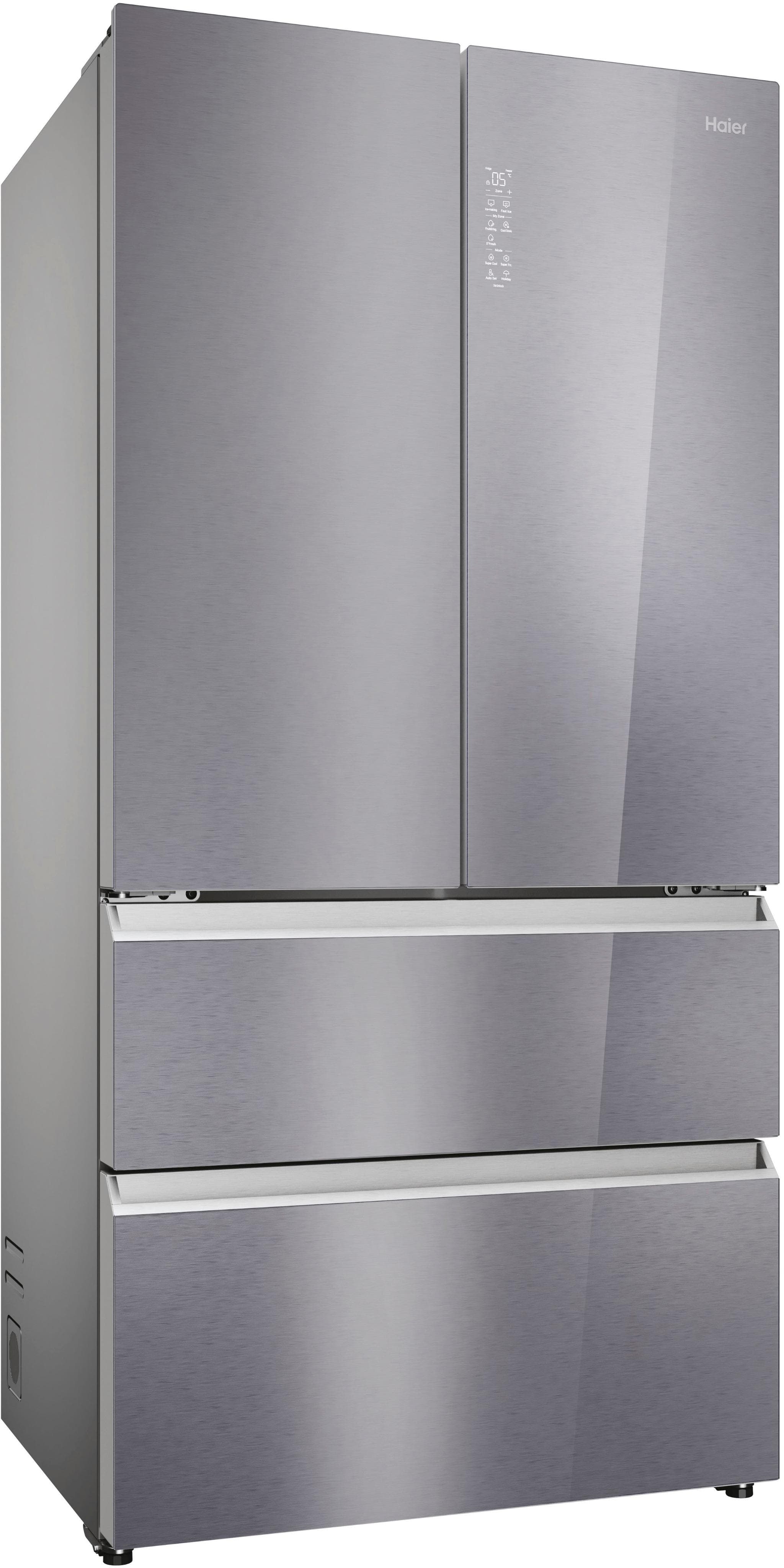 HAIER French Door Kühlschrank HFR79F19EFGK Saphir Edelstahl Glas