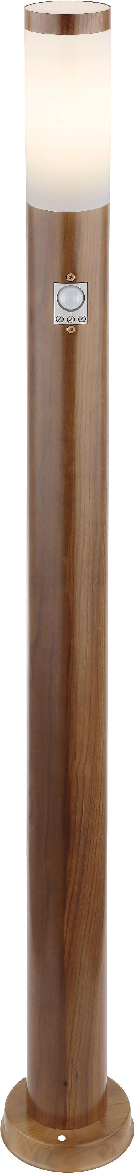 GLOBO LIGHTING Außen-Stehlampe mit Bewegungsmelder in Holzoptik