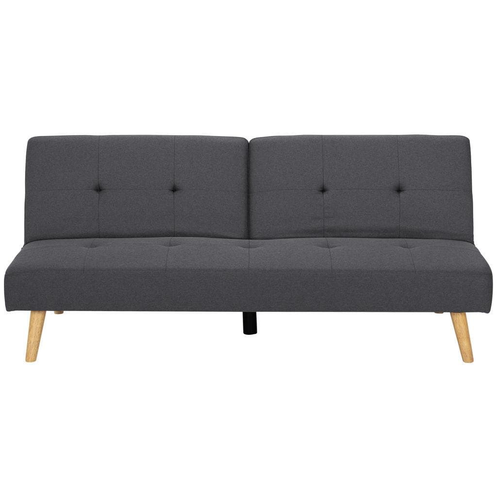 Mid.you Schlafsofa Dunkelgrau 3-Sitzer mit Liegefunktion