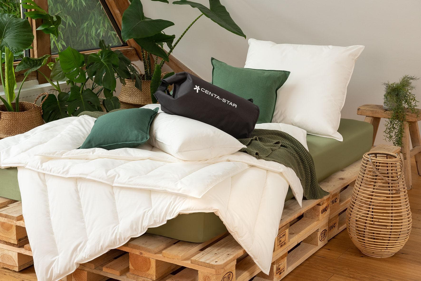 Centa-Star Veggie Bio-Baumwolle Steppbettdecke - Vegan & Made in Germany