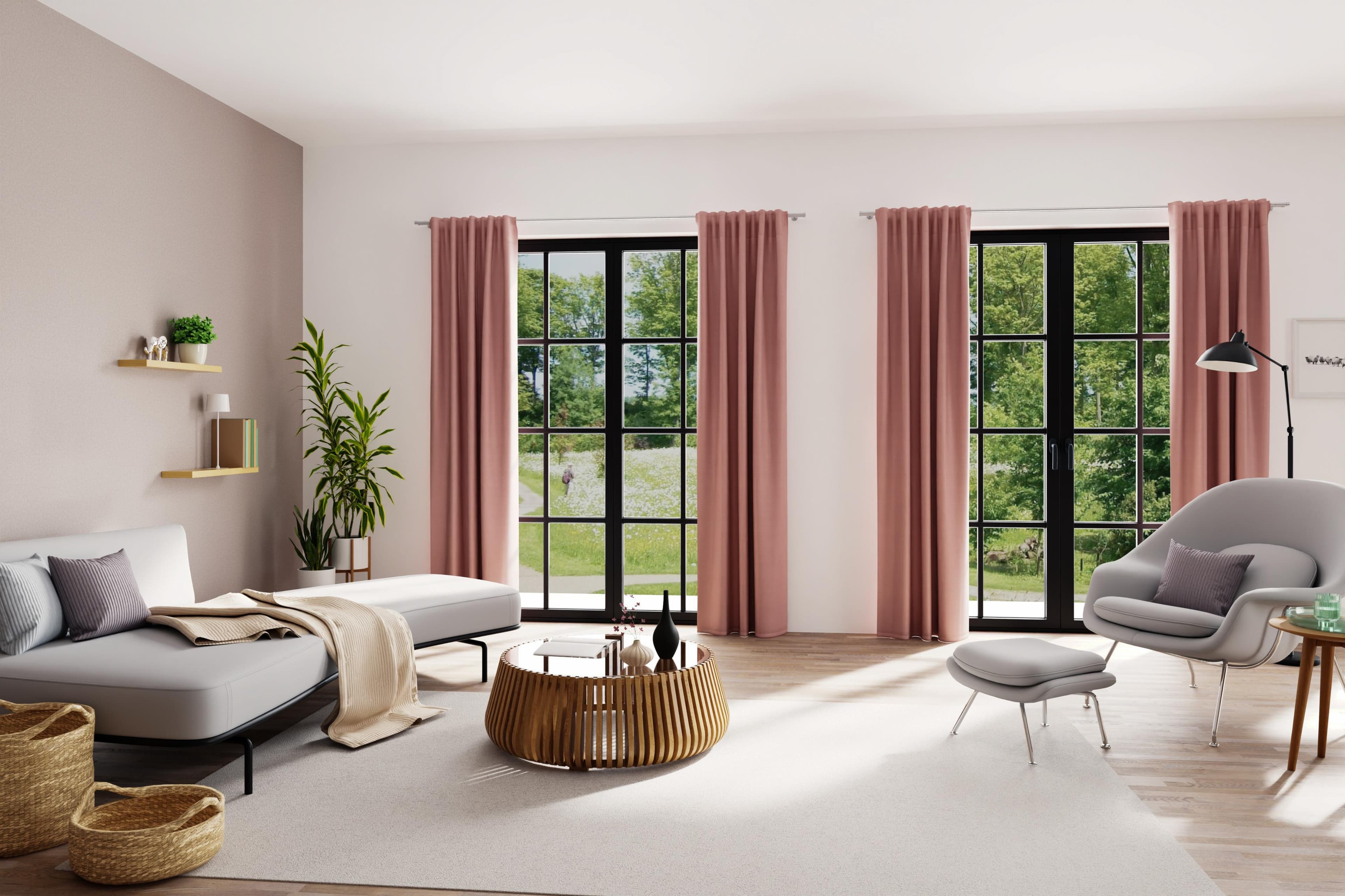 HOMING Gardine Merle Verdeckte Schlaufen Polyester