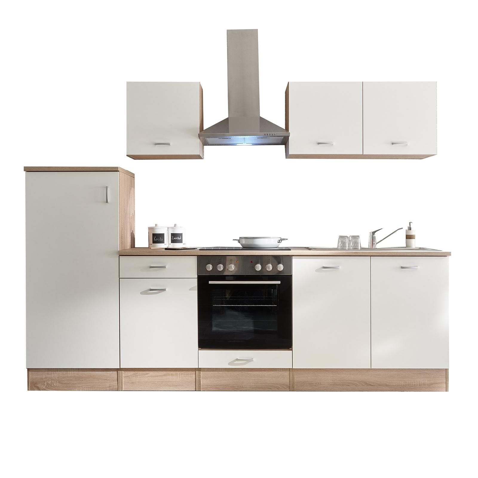 Moderne Küchenzeile Andy mit integrierten Elektrogeräten