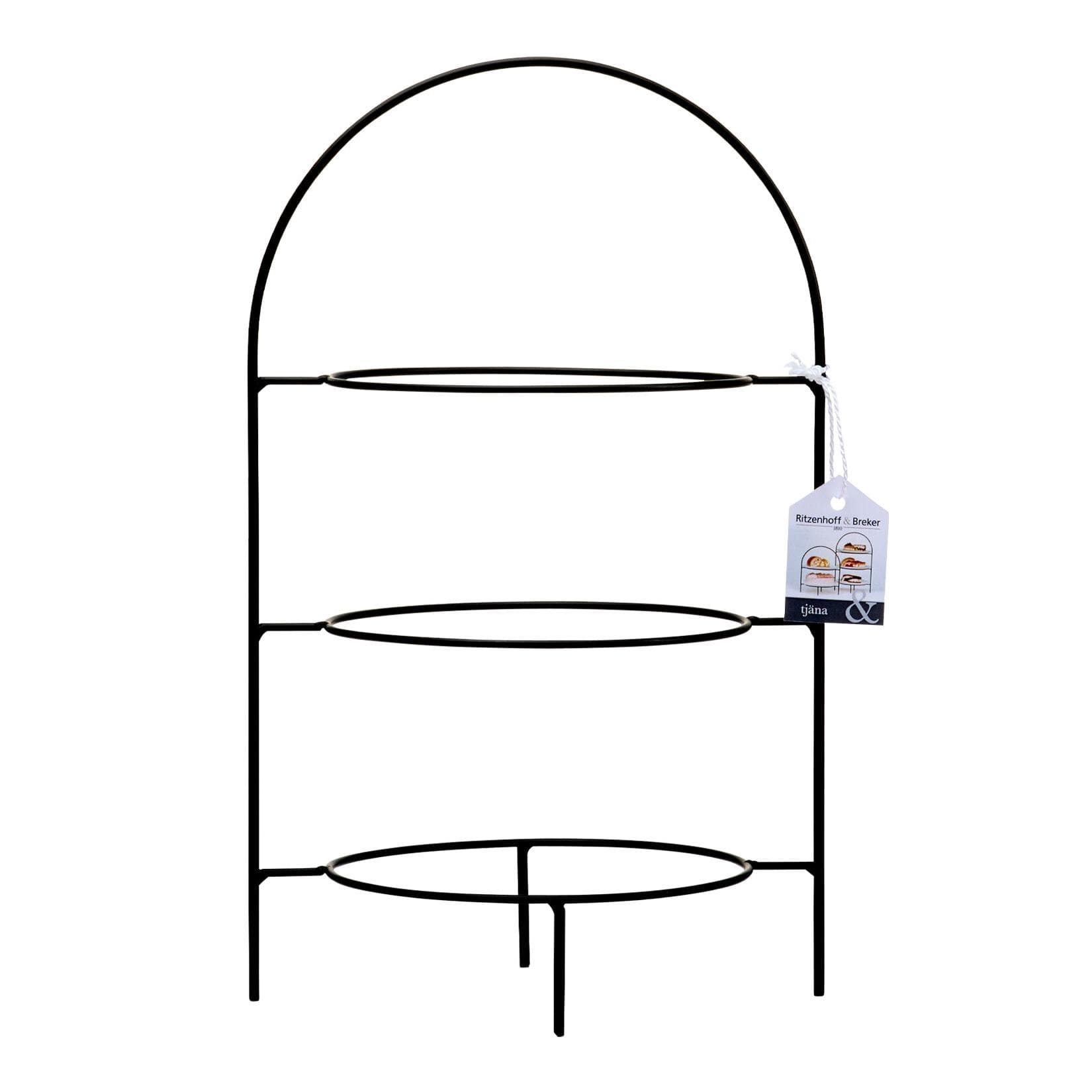 Ritzenhoff & Breker Dekoschale: Schwarze Metall-Etagère für Teller