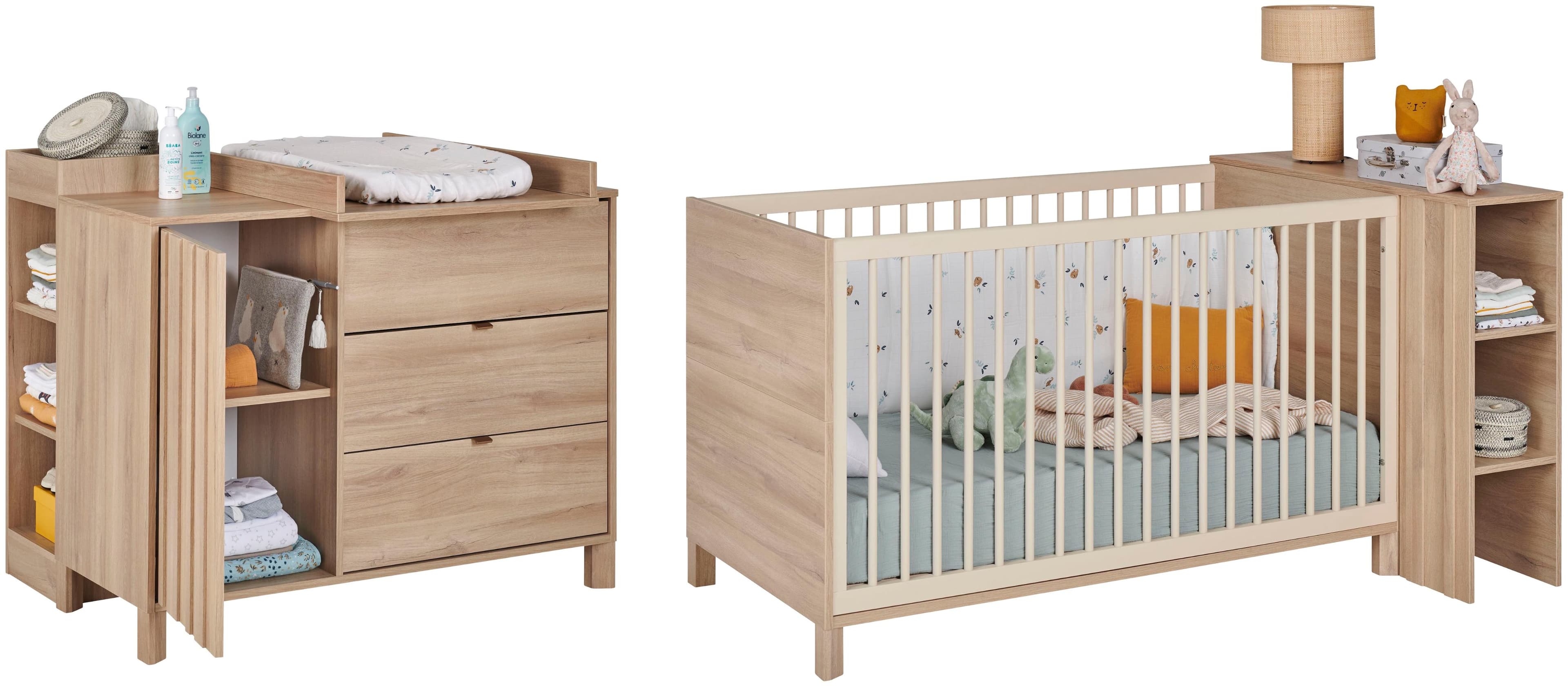 Babyzimmer-Komplettset GAMI "Set N2 Calypso" Eiche Bocage Nachbildung