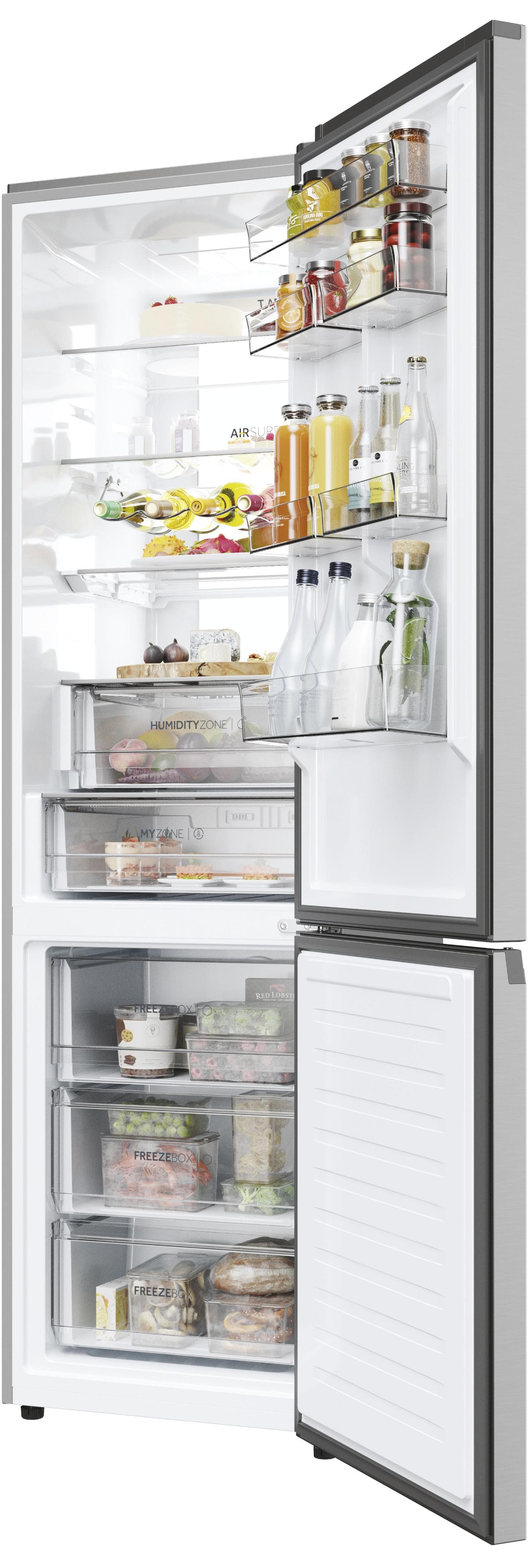 HAIER Kühl-/Gefrierkombination HDPW7620AANPK Silber Total No-Frost