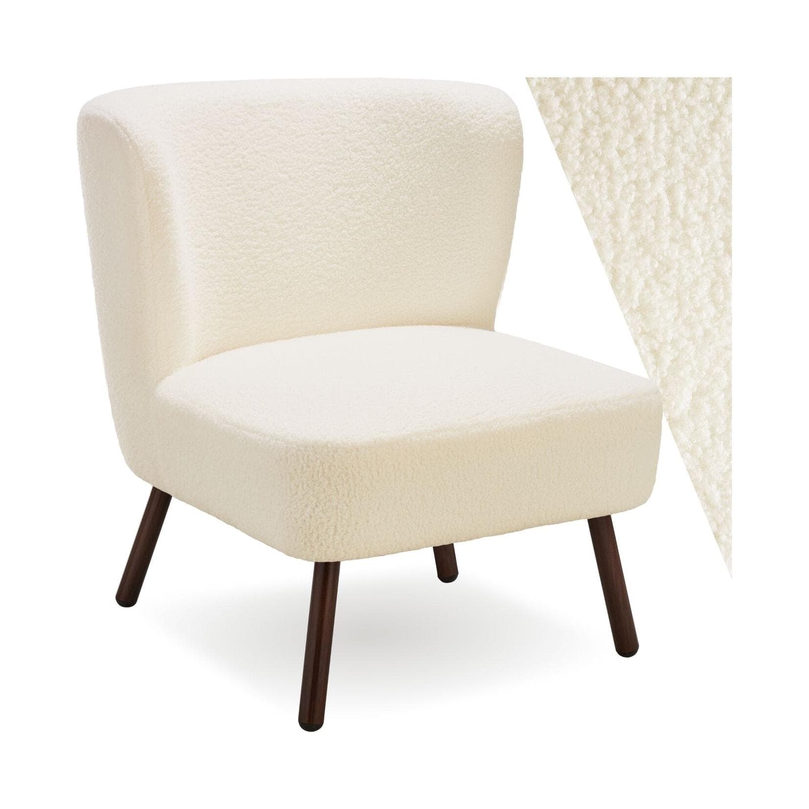 tectake Teddy-Cocktailsessel Bouclé-Bezug