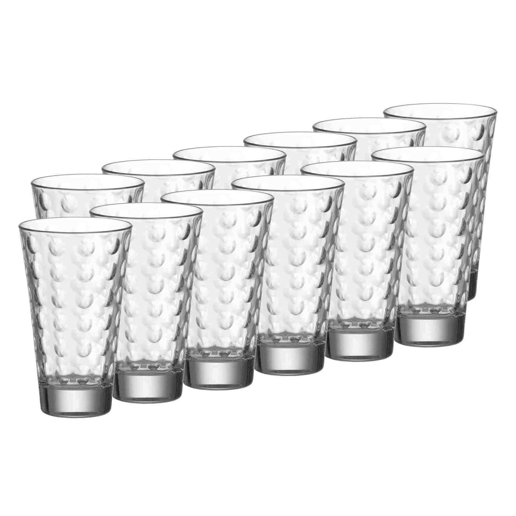 Leonardo Trinkgläser Optic 300 ml 12er Set transparent