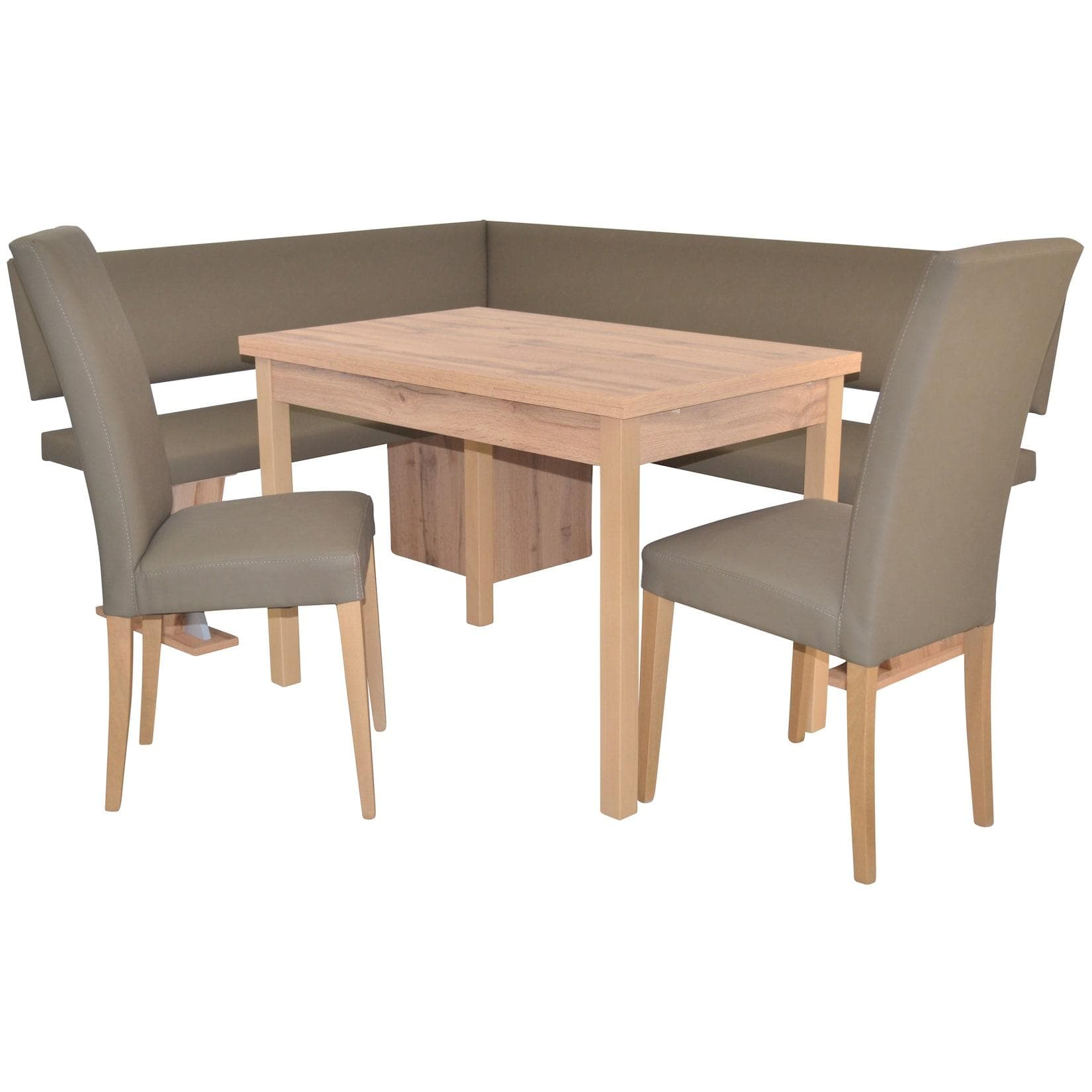 möbel direkt online 4tlg. Eckbankgruppe mit Esstisch und Massivholzstühlen