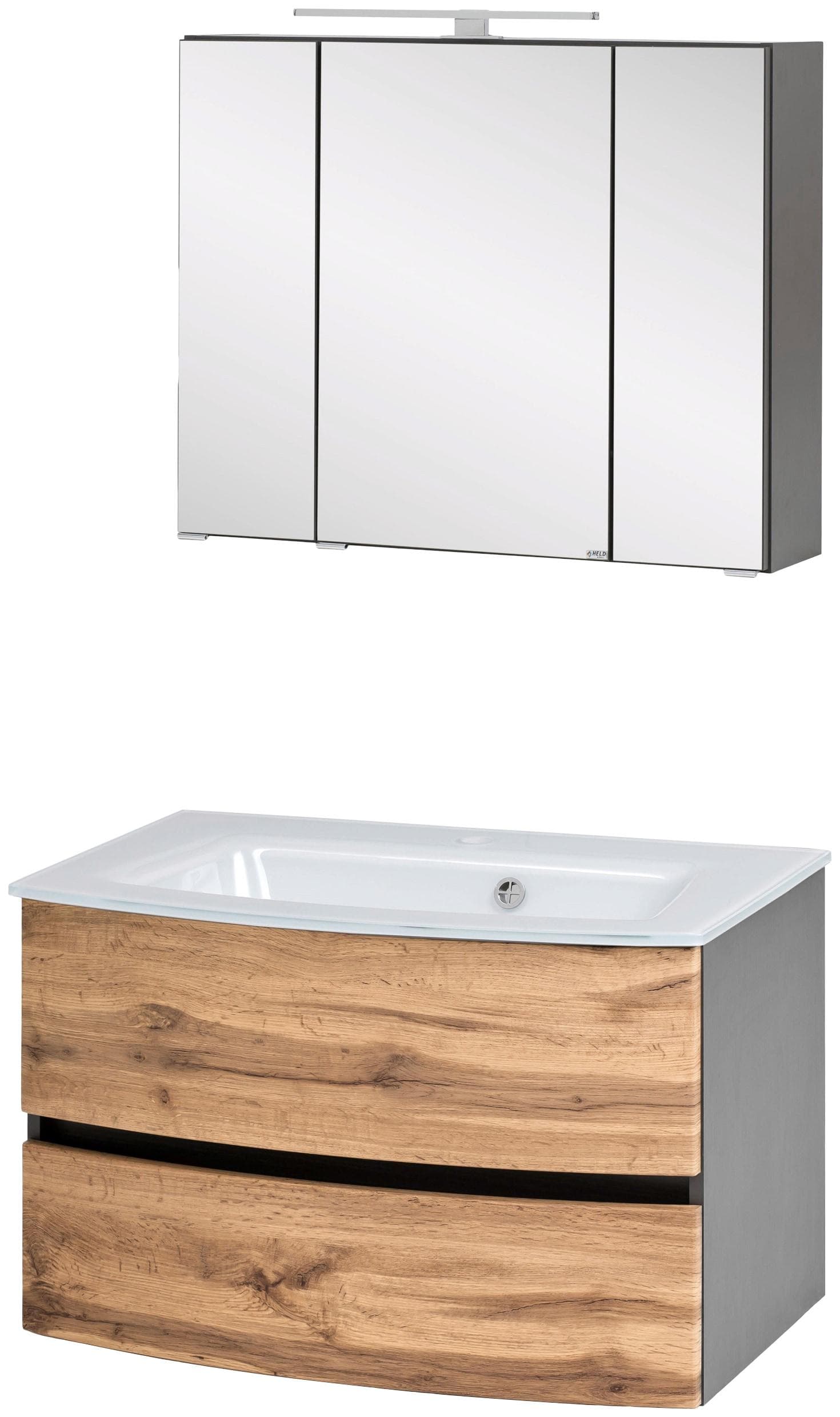 welltime Waschtisch-Set Kaunas LED-Beleuchtung