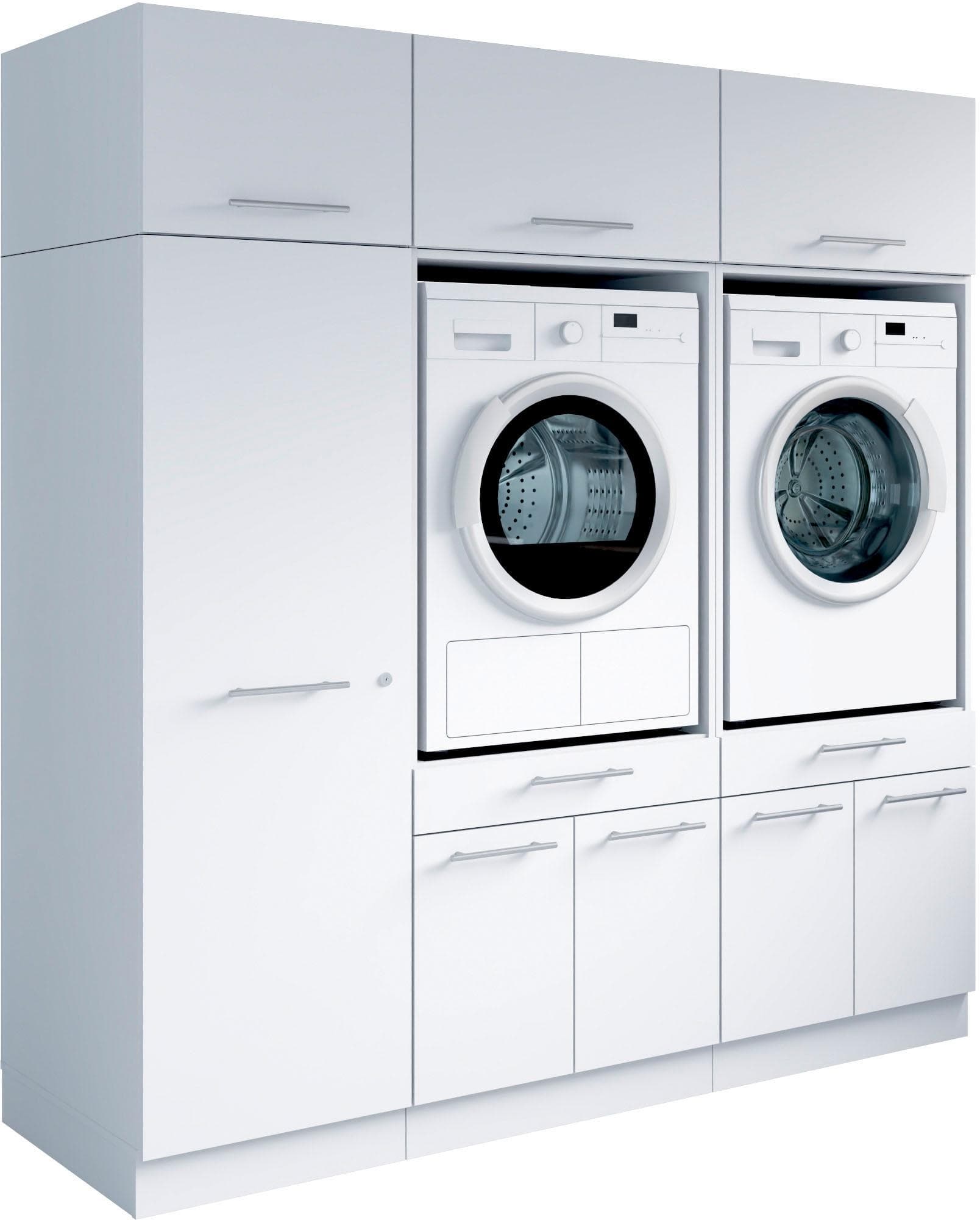 Mehrzweckschrank-Set LAUNDREEZY 6-tlg. Weiß Matt Holzwerkstoff