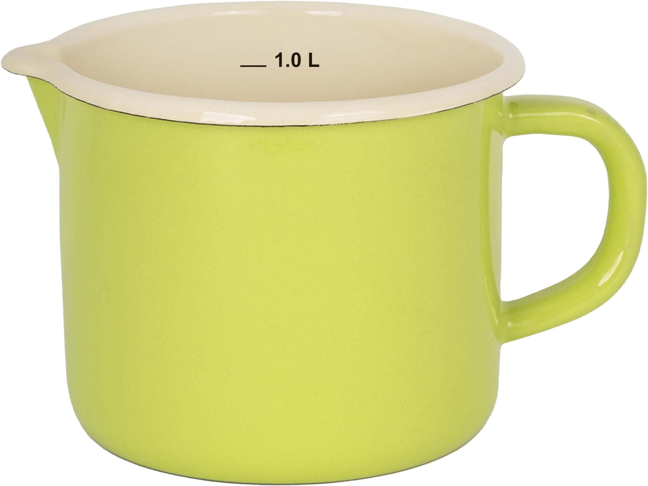 Milchtopf KRÜGER Juist Grün Emaille Induktion