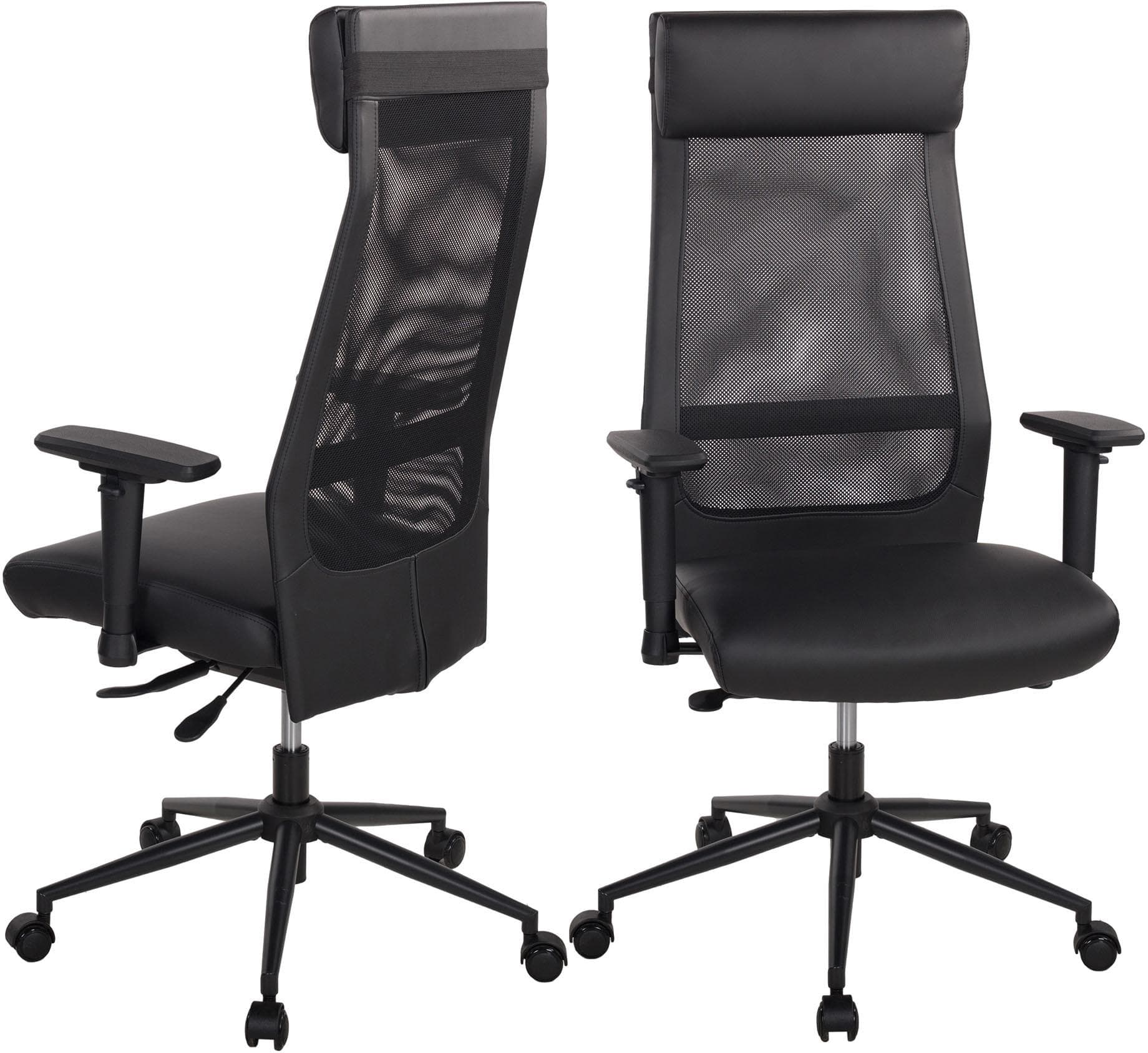 Ergonomischer Drehstuhl mit 3D-Armlehnen & Nackenstütze