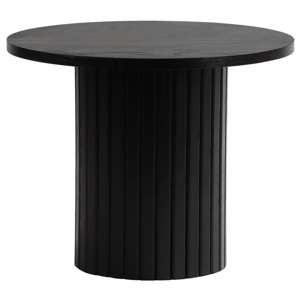 Xora Beistelltisch Schwarz Eiche-Furnier Rund
