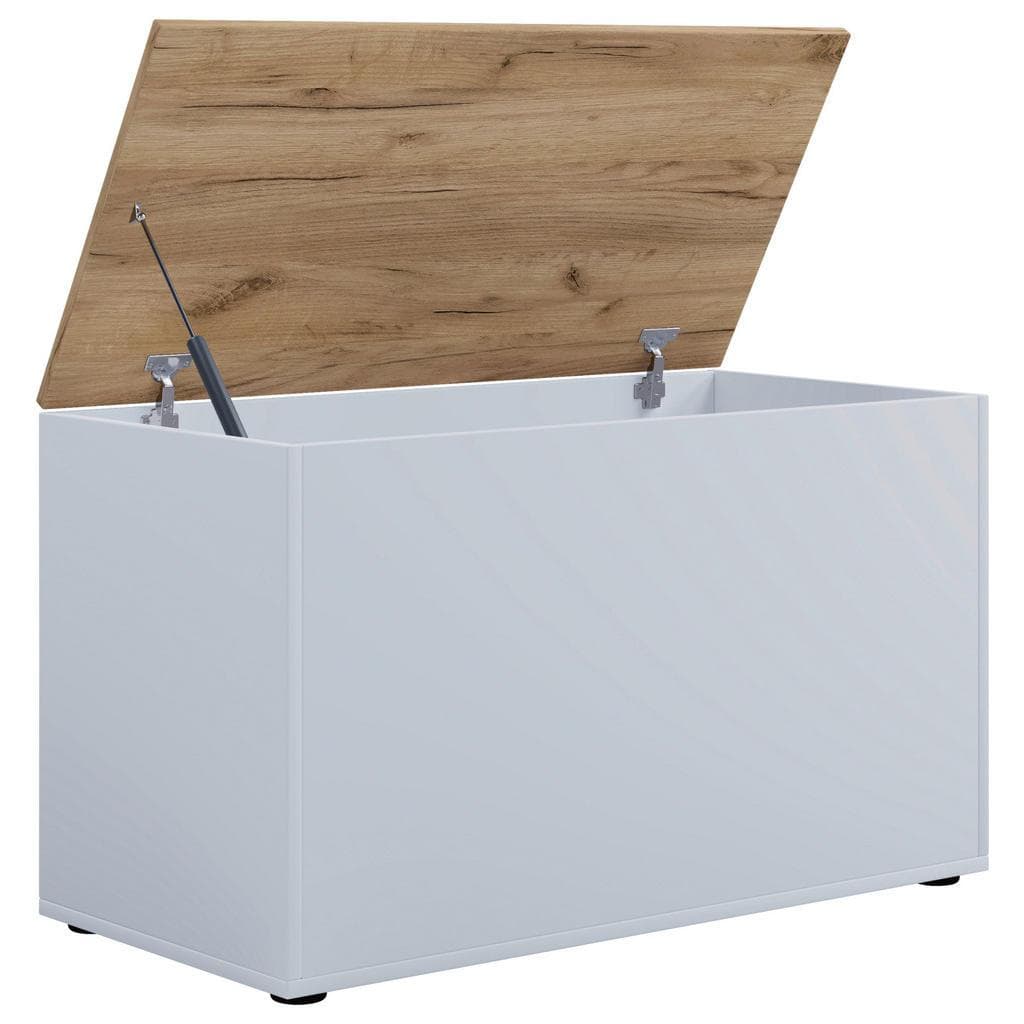 VCM Sitztruhe Holz Weiß Stauraum S008E0GF