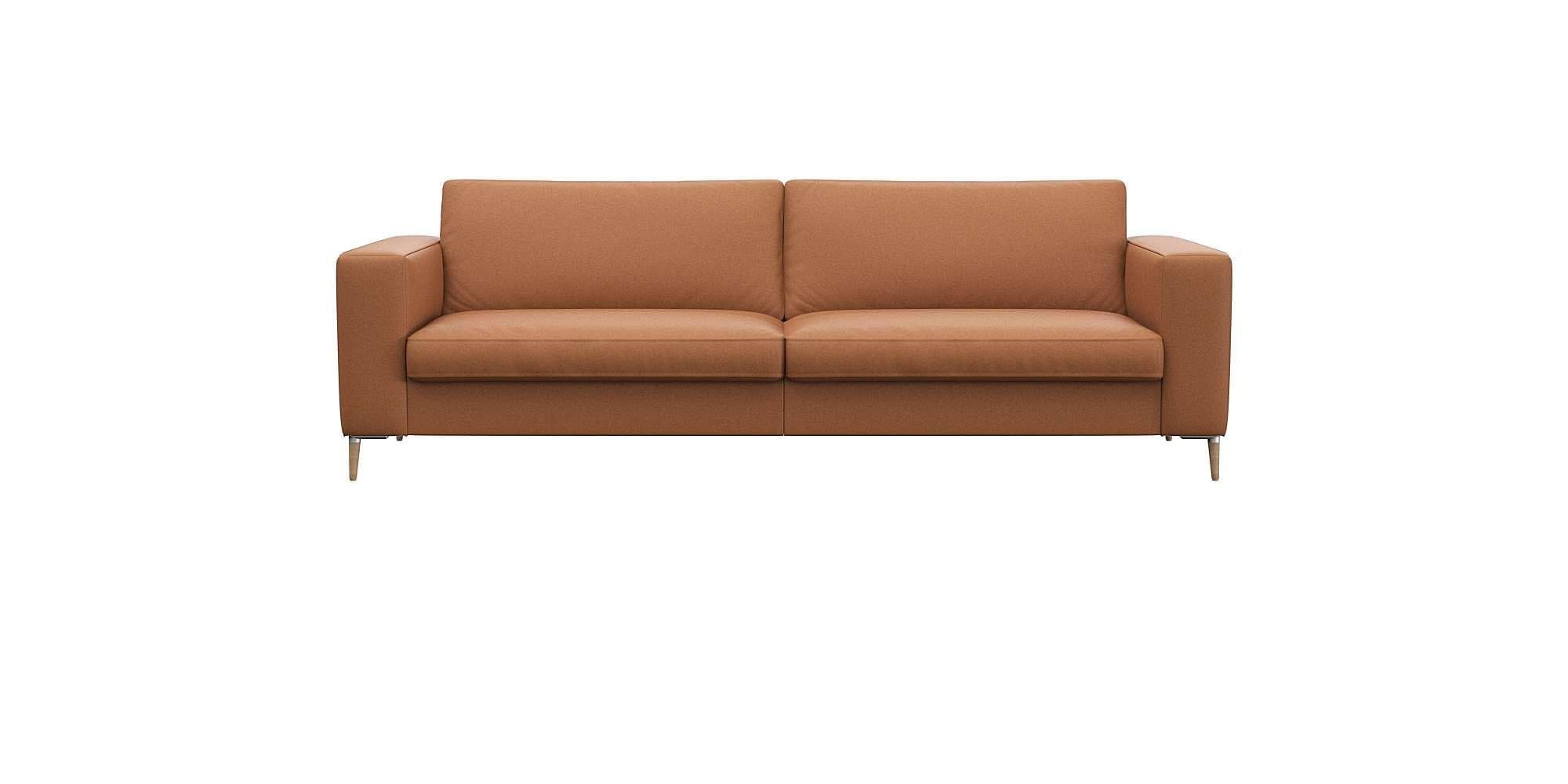 3-Sitzer Sofa Fiore Flexlux Braun Echtleder