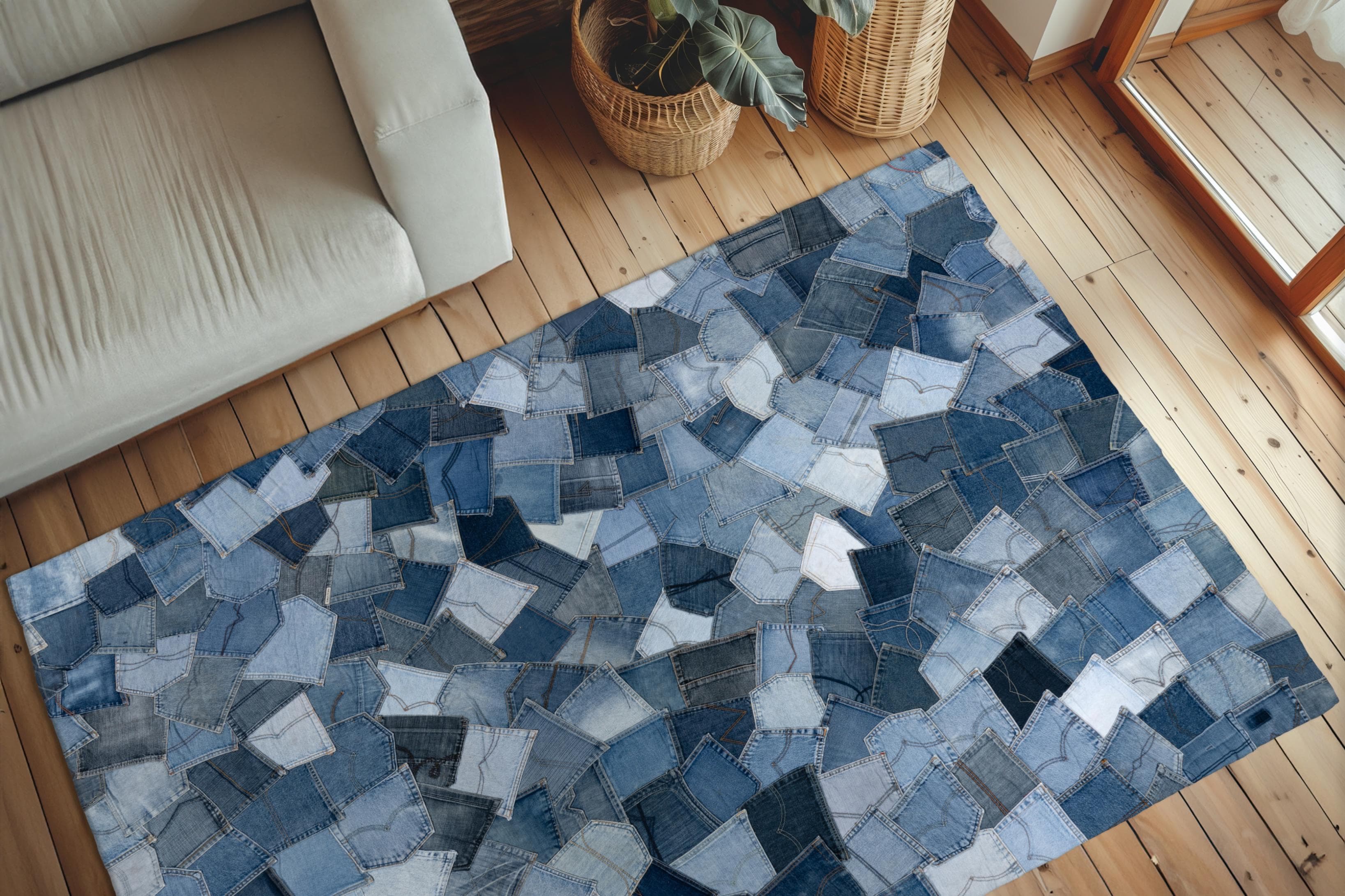 Obsession Teppich My Denim Pocket: Nachhaltiger Baumwollteppich in Denim-Optik