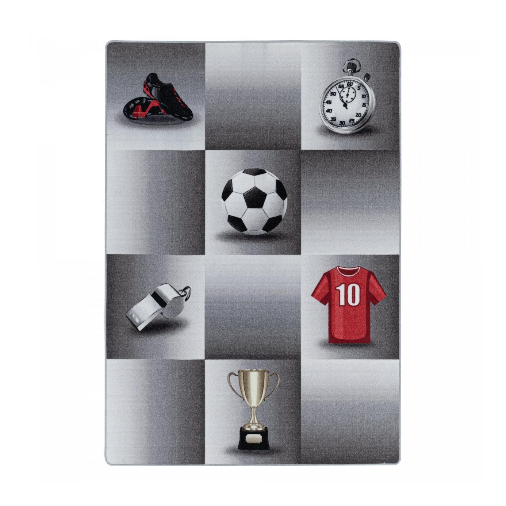 Ayyildiz Kinderteppich Spielteppich Fußball Ball Sport Motiv Rechteckig 8 mm