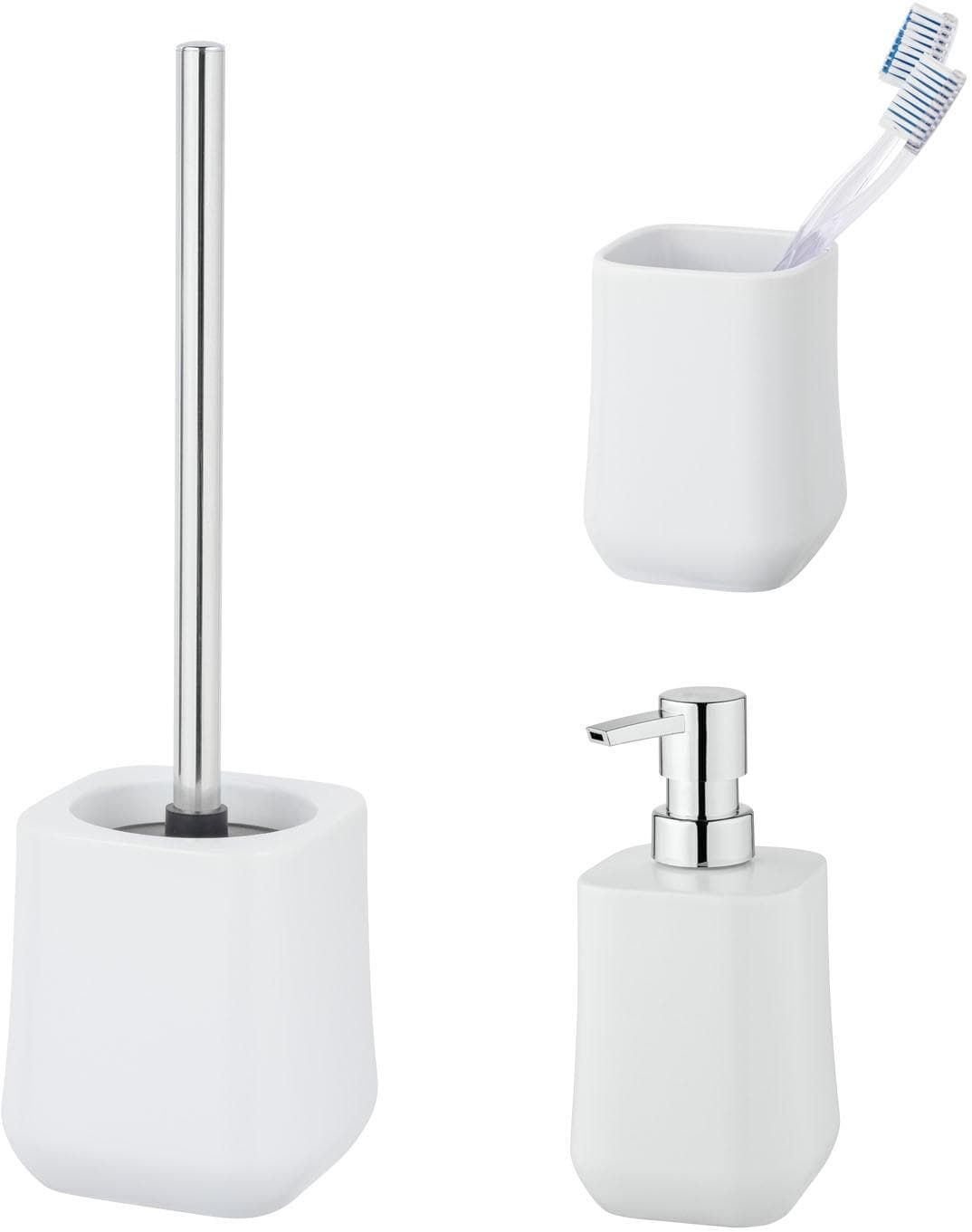 SCHÖNER WOHNEN-Kollektion Adine: Keramik Badset mit Zahnputzbecher und Seifenspender