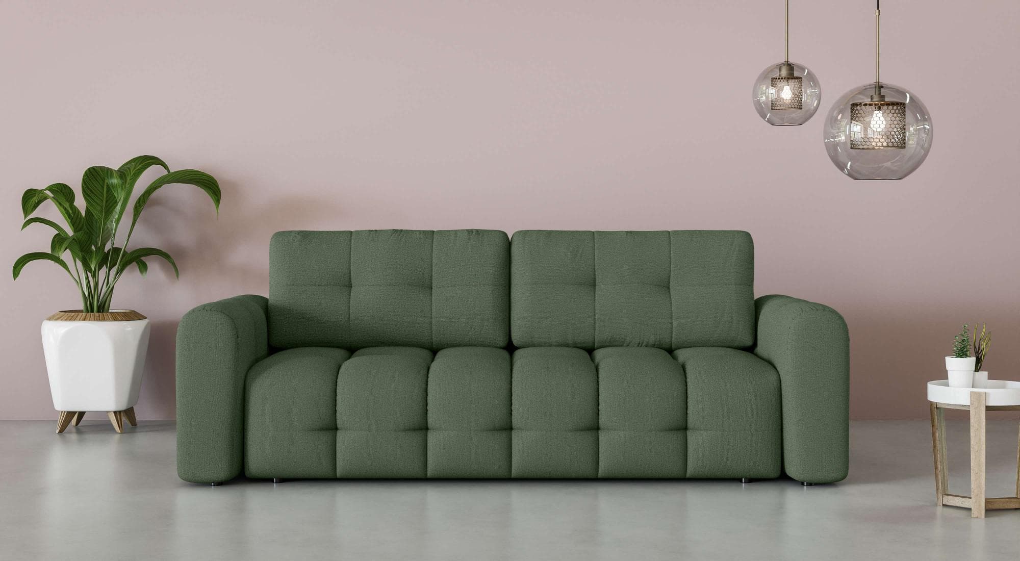 Elegant & Runder 3-Sitzer Sofa - Manilla