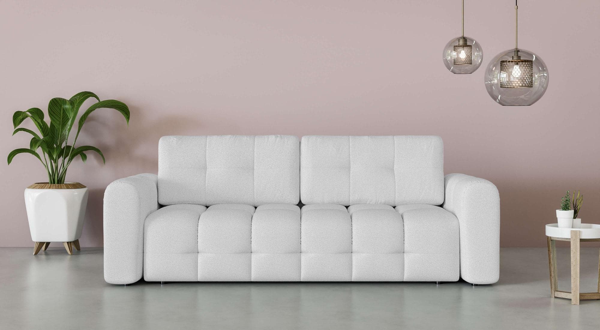 Elegant & Runder 3-Sitzer Sofa - Manilla
