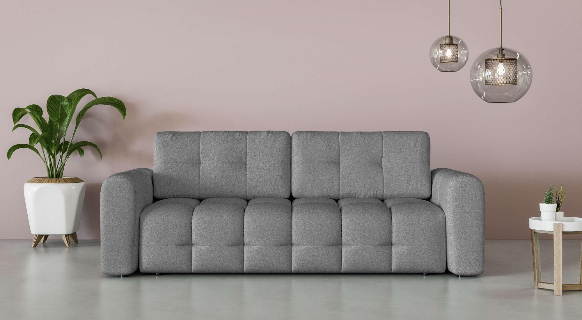Elegant & Runder 3-Sitzer Sofa - Manilla