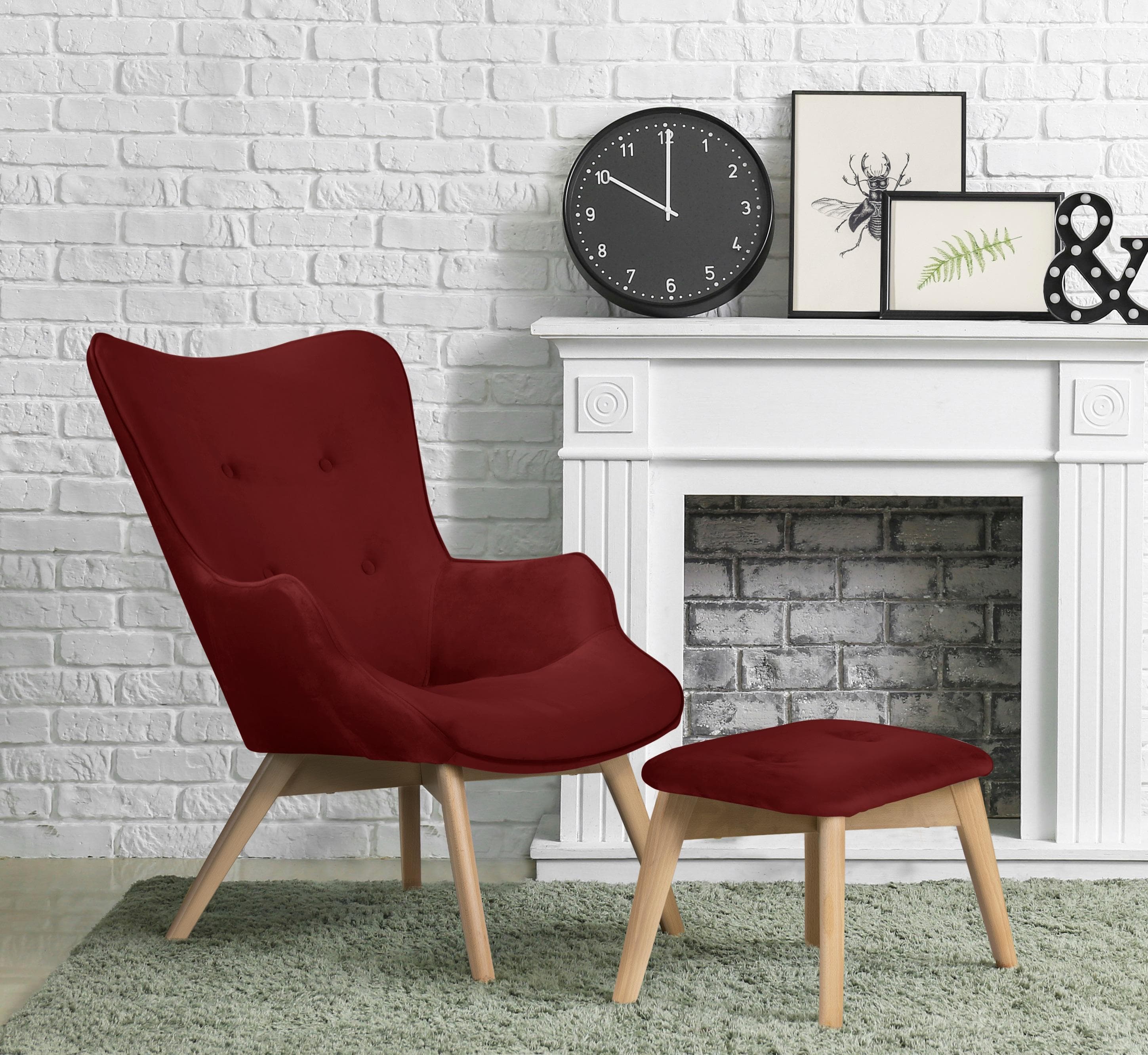 Gemütlicher Sessel mit optionalem Hocker