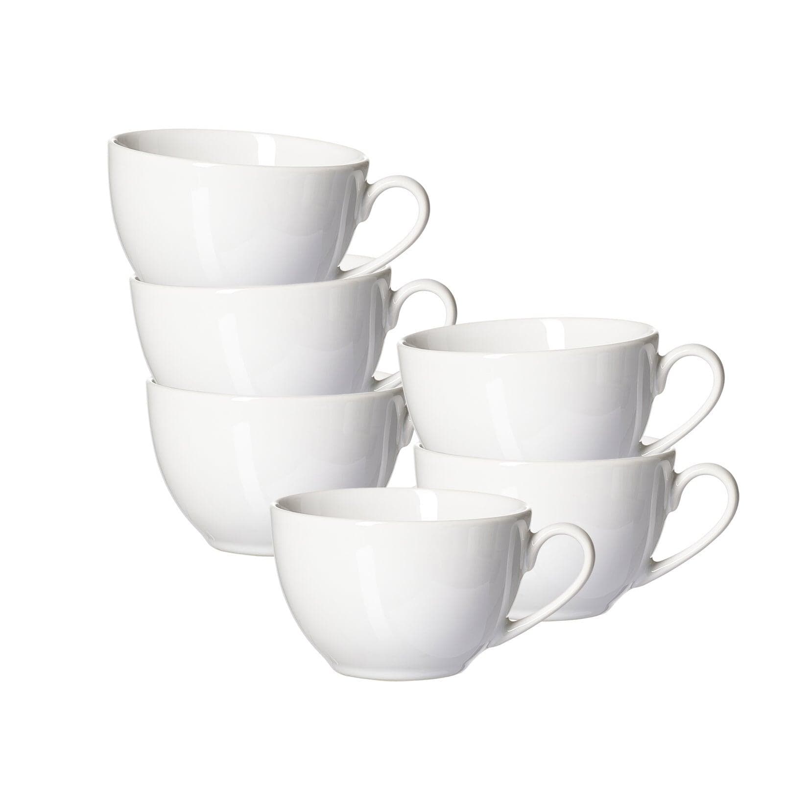 Ritzenhoff & Breker Volos Kaffeetassen 220 ml 6er Set Weiss