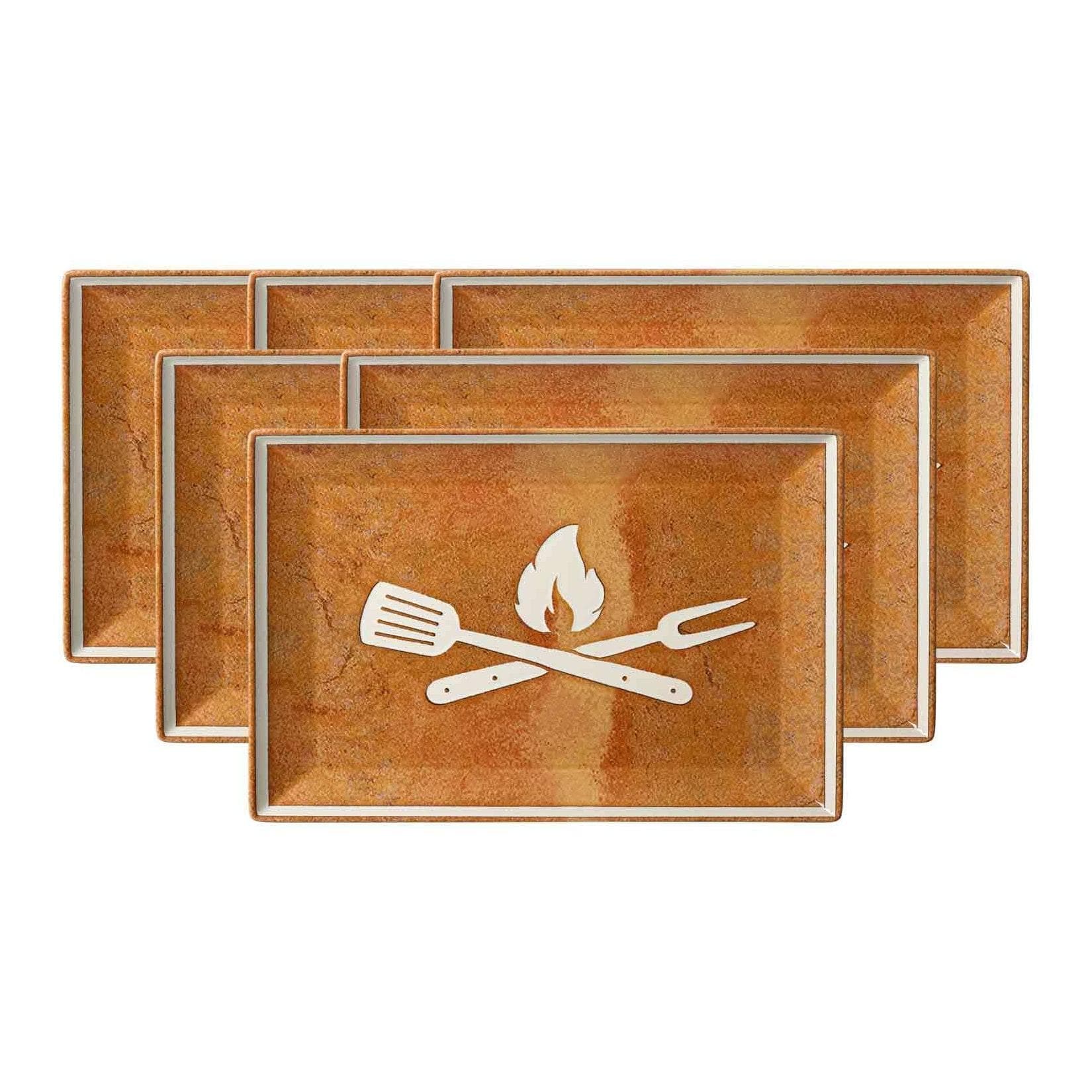 Ritzenhoff & Breker Rusty Grill-Geschirr Servierplatten 6er Set 30 x 20 cm