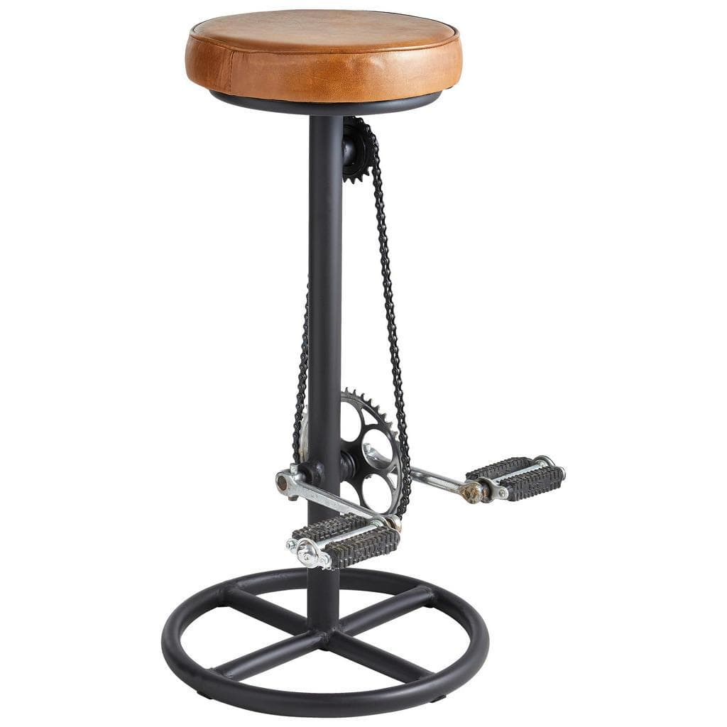 Landscape Barhocker Braun Leder Industrial