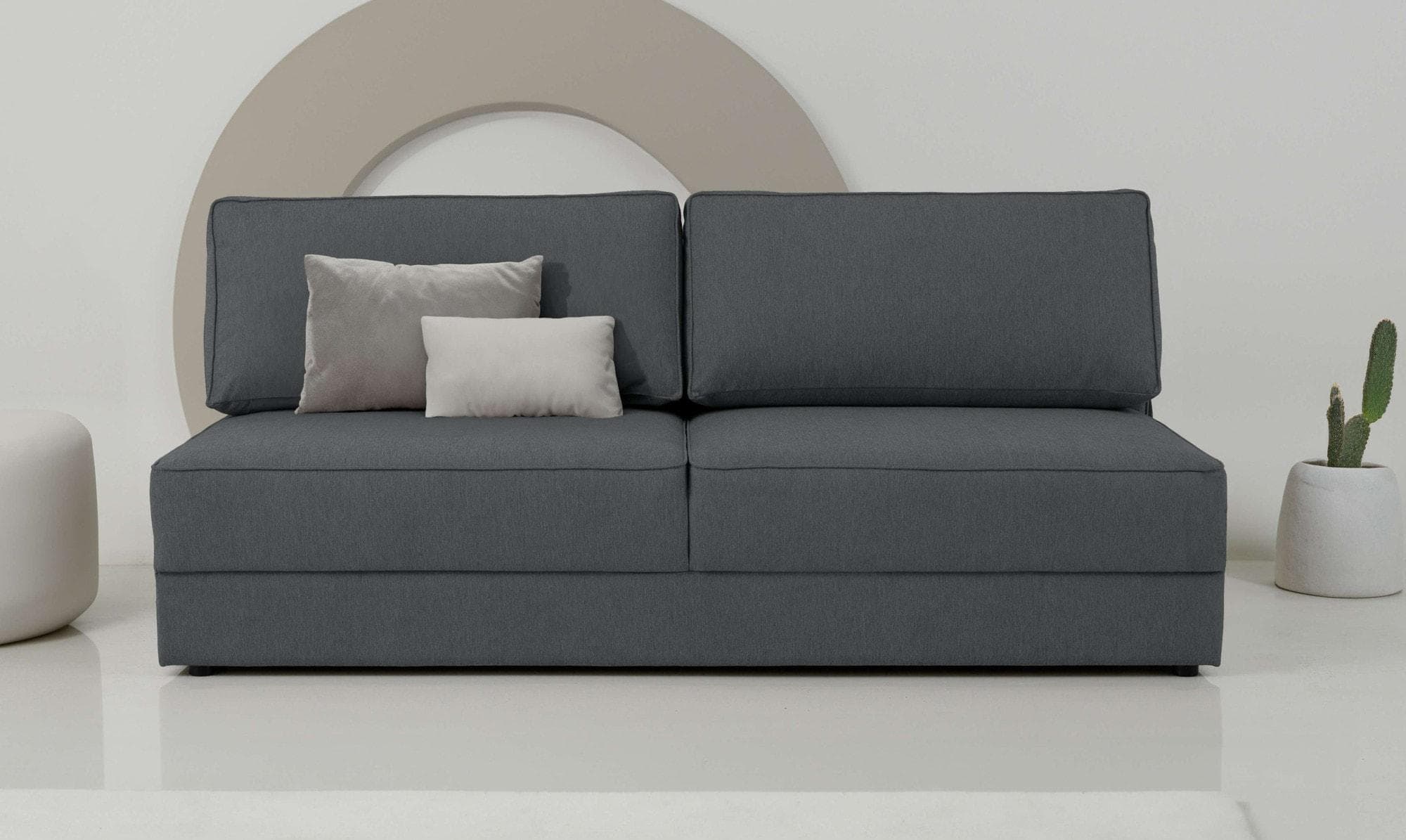 3-Sitzer Schlafsofa mit Bettkasten und weichem Stoff