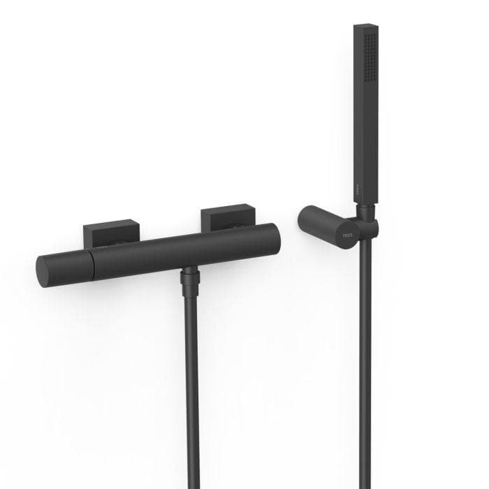 Tres Project-tres Duscharmatur 21116701NM Aufputz Schwarz Matt