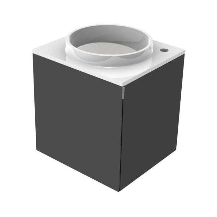 Emco Asis Mineralguss Waschtisch 958227510 Schwarz Griff Rechts